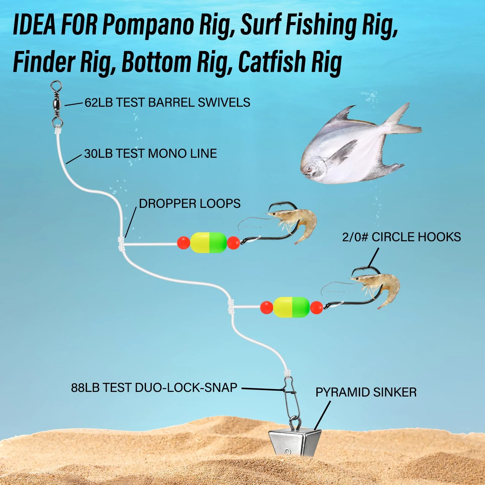 Alwonder Pyramid Sinkers Pesas de pesca, plomos de agua salada, plomo, plomo, para pesca de surf en el océano, equipo de pesca, aparejos de bagre, 1 onza, 1-3/4 onzas, 3 onzas, 4 onzas, 5 onzas, 6