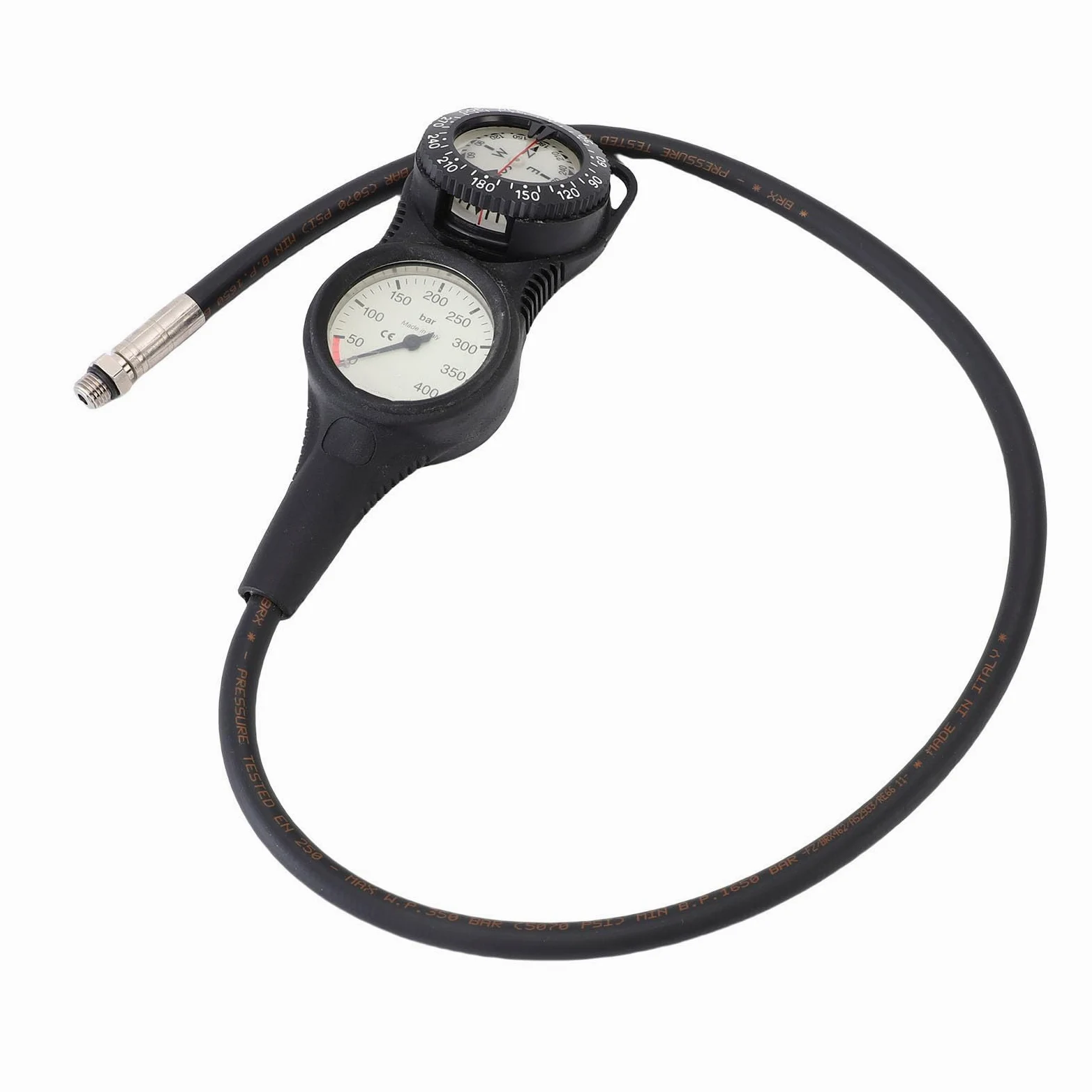 Yctze Combo de Medidor de Presión de Buceo con Pantalla clara: Instrumento de Unidades Múltiples Monitoreo de Presión y Profundidad Subacuática, Suministros Livianos y de Buceo Recreativos