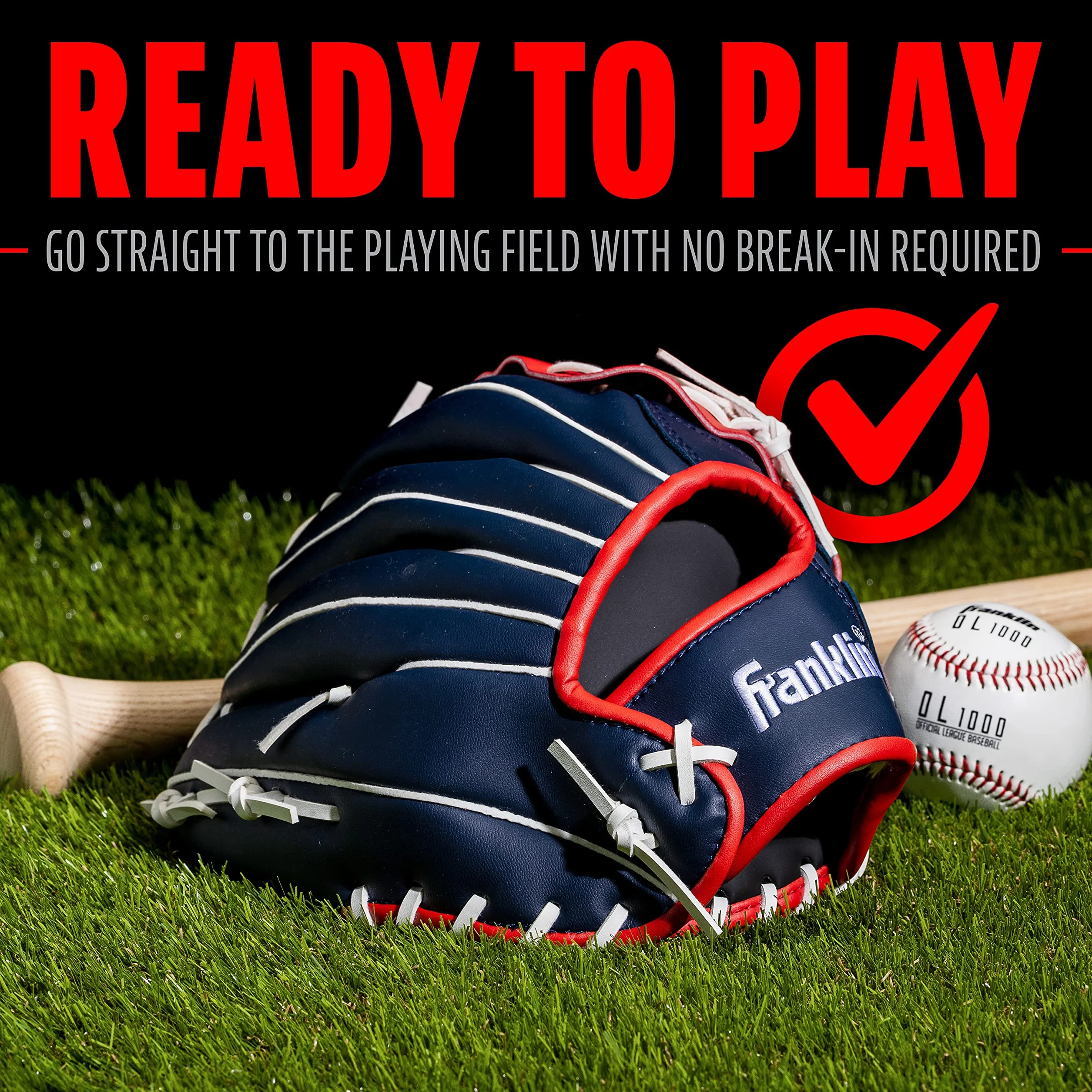 Franklin Sports Field Master USA Series - Guante de béisbol para diestros