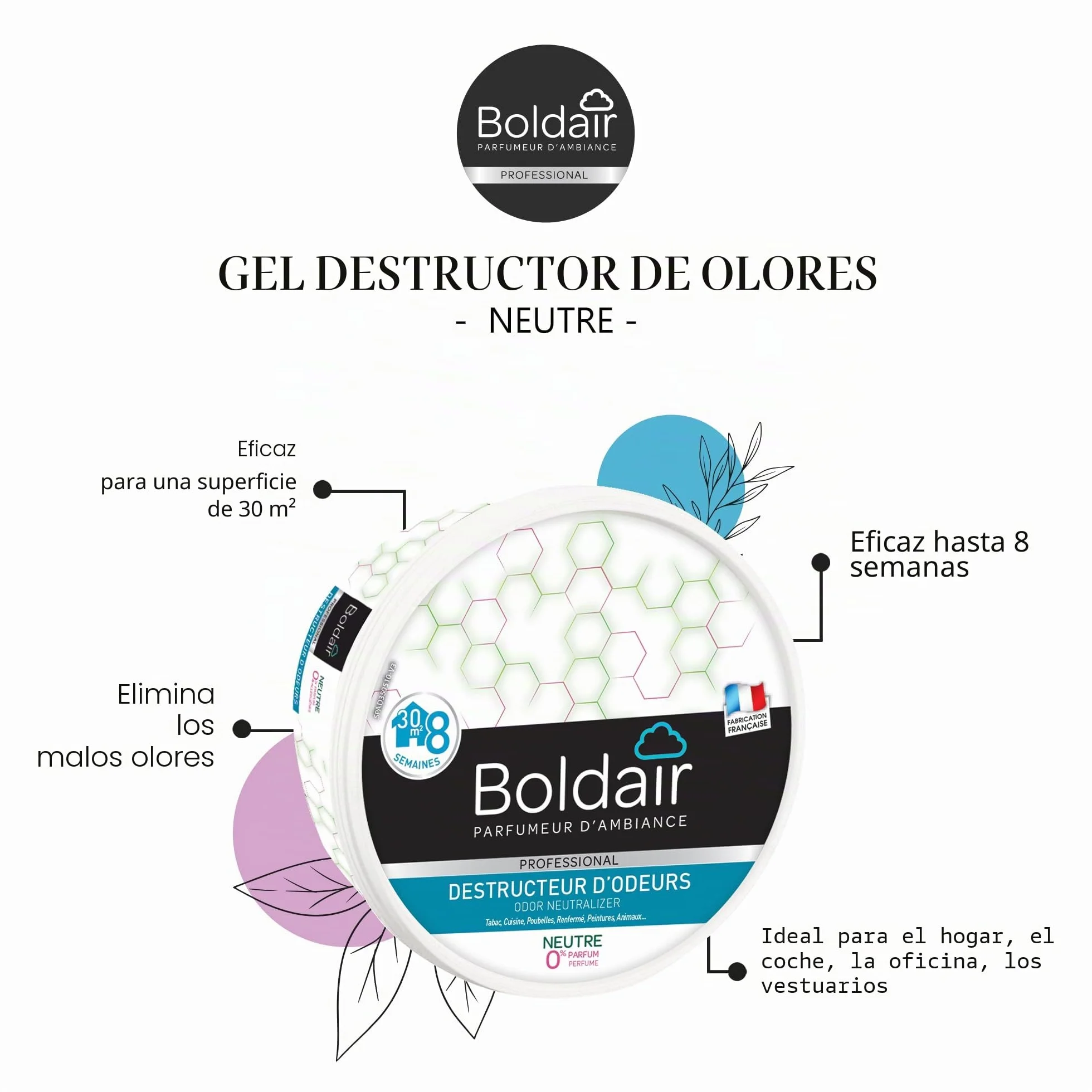 Boldair Gel Destructor de Olores 300 g