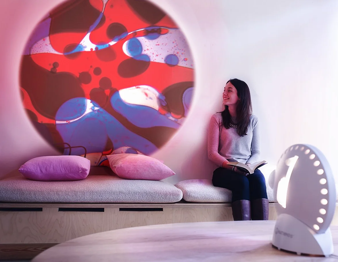 Mathmos Space Proyector Lámpara de Lava Azul Rojo