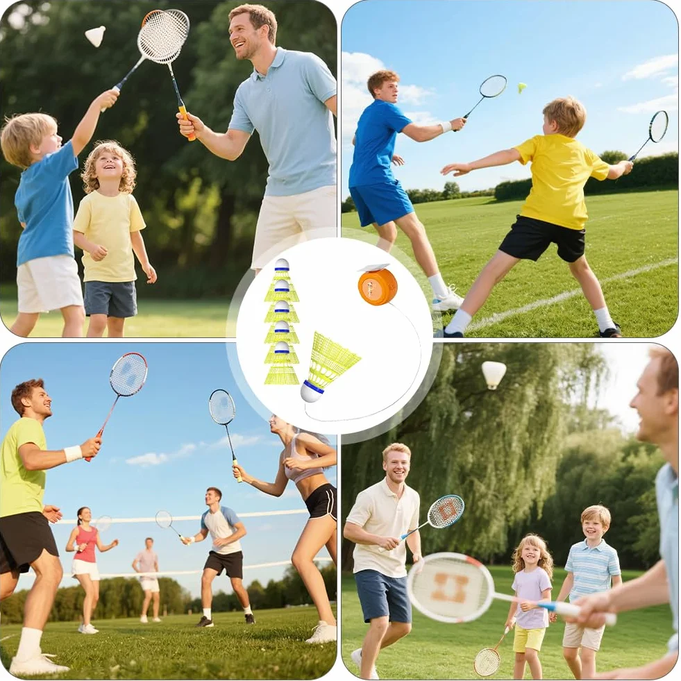 Set de bádminton de altura ajustable, entrenador de rebote para autoaprendizaje