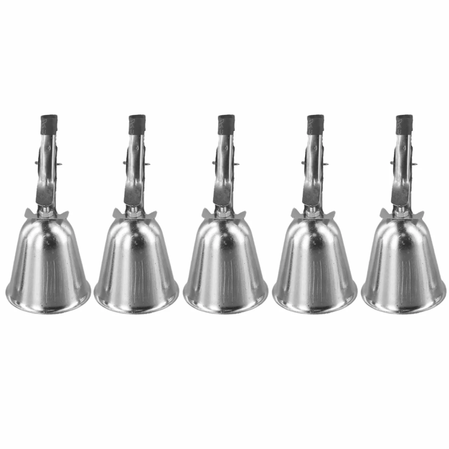 5 campanas de alarma de mordida de pesca, clips de metal para caña, ideal para pesca nocturna con alertas de sonido fuerte (pequeño)