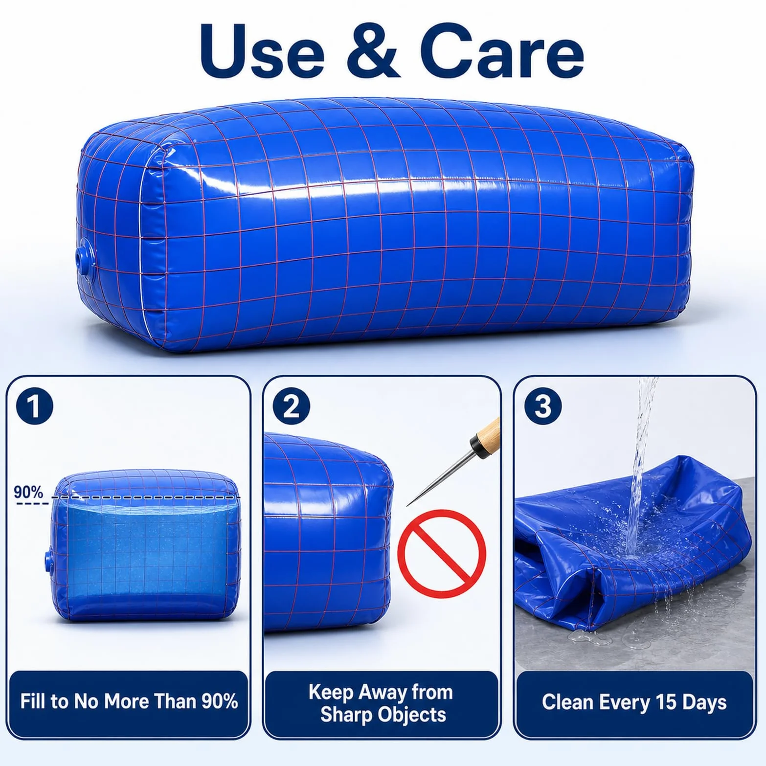 Vejiga De Agua Plegable,Contenedor De Emergencia Tanque De Agua,Bolsa De Almacenamiento De Agua PortáTil,FáCil De Usar,para DepóSito De Agua JardíN,Camping