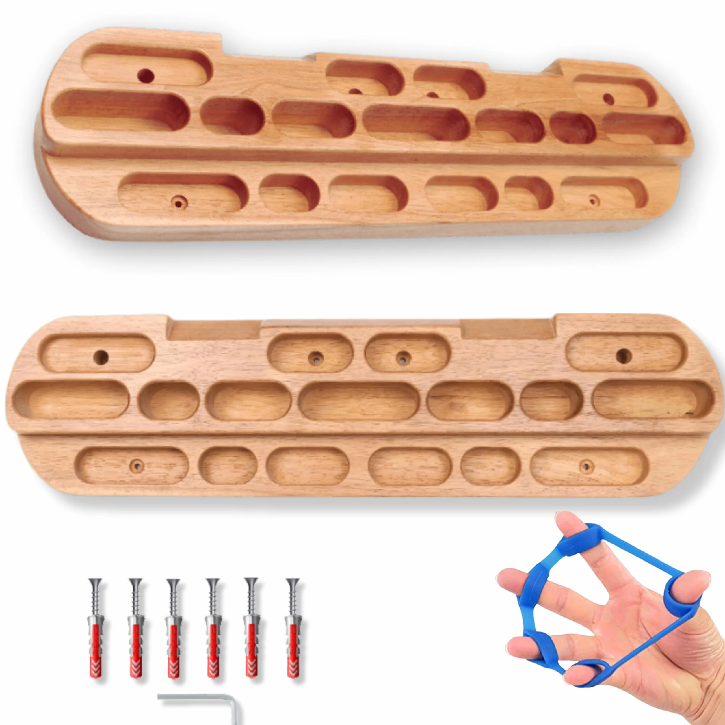 Hangboard Tabla Entrenamiento Escalada Multipresa Escalada Hangboard Escalada — Tabla de Madera Extragrande 60 cm, Resistente 150 kg, con Presas Variadas para Fuerza y Técnica en Casa o Gimnasio