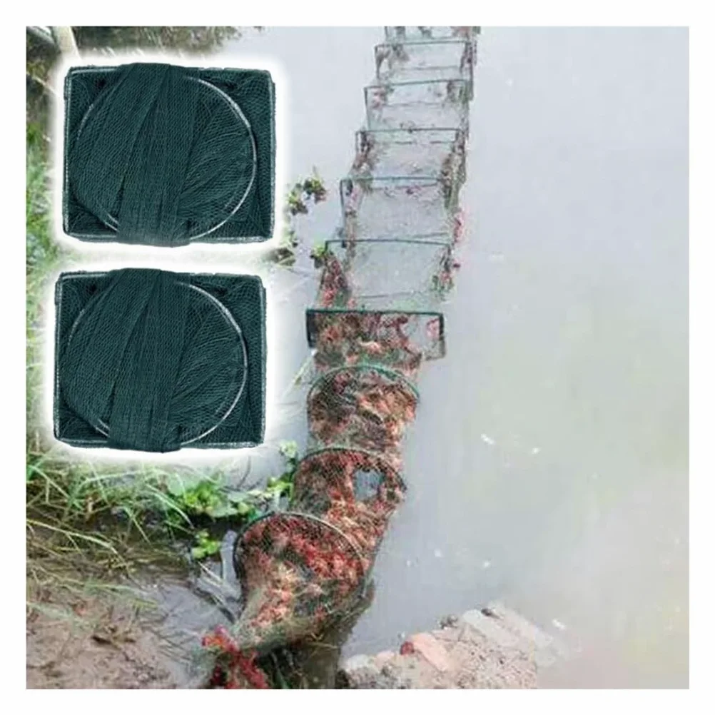 2 trampas de Cebo for camarones y cangrejos de 7,9 a 52,5 pies de Largo, trampas for Peces, Red de Pesca, Captura automáticamente más Peces fácilmente