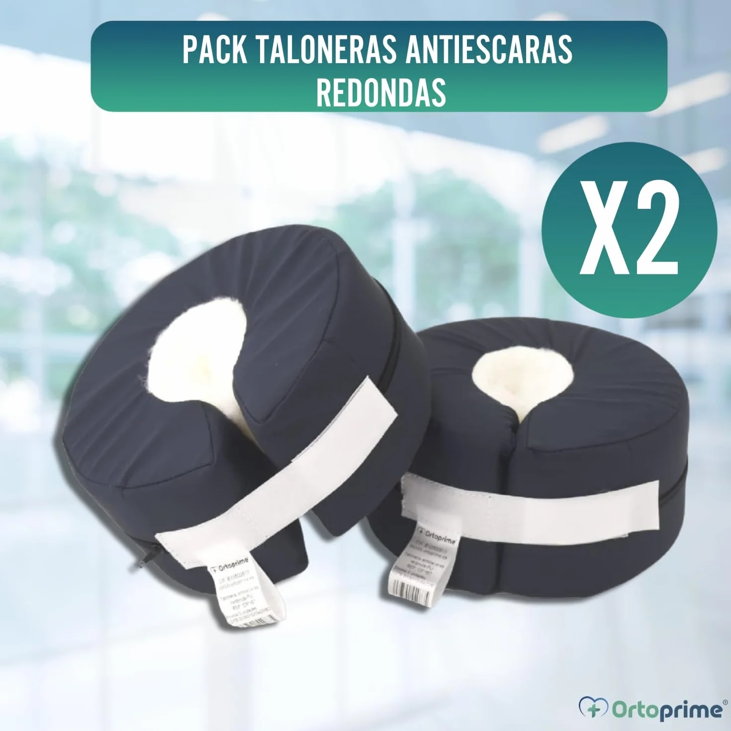 OrtoPrime Taloneras Antiescaras Redondas Impermeables PACK 2 Ajustable Ergonómicas
