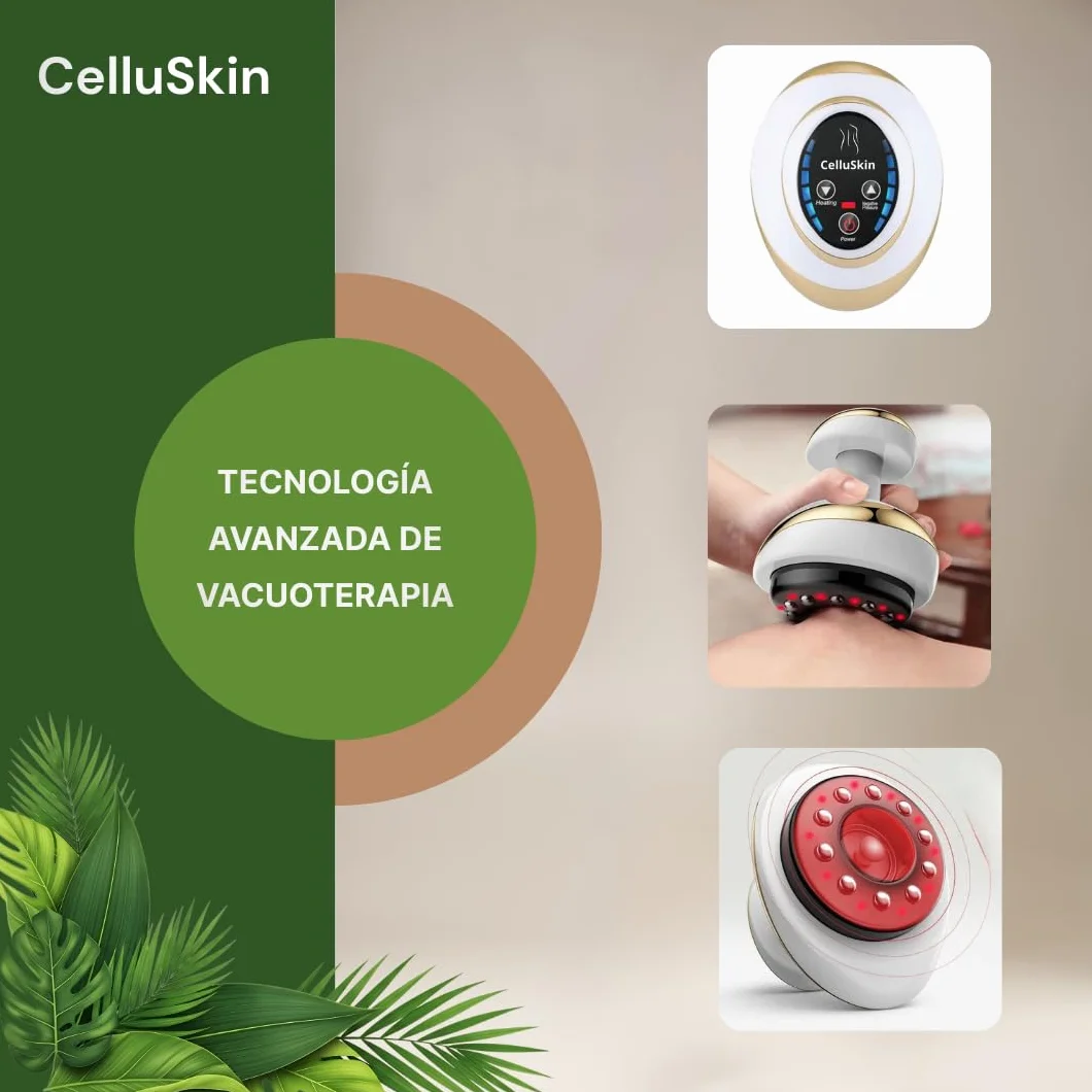 Masajeador Anticelulitico Reductor Potente, Reafirmante Corporal Flacidez, Vacumterapia