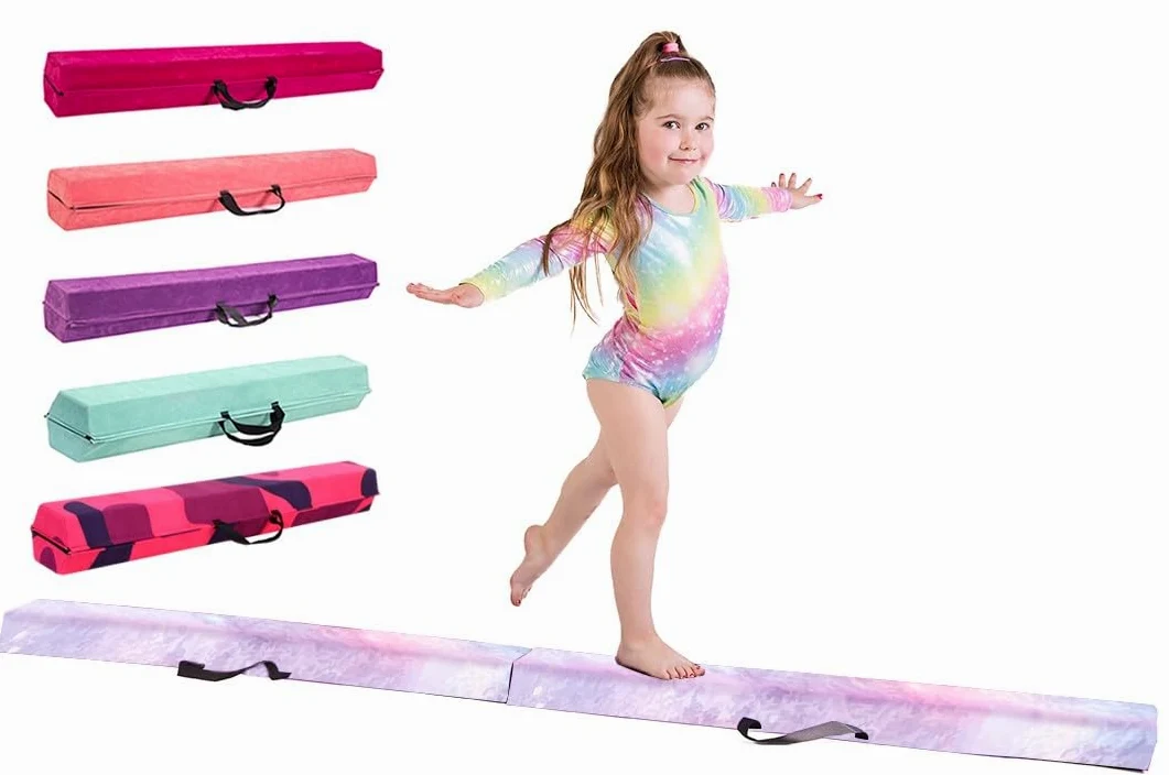 Barra de Equilibrio para niños - Tamaños 210/240/270/300cm Increíble Equipo de Equilibrio para niños en casa - Ante sintético, Espuma EVA de Alta Densidad - Correas de Transporte