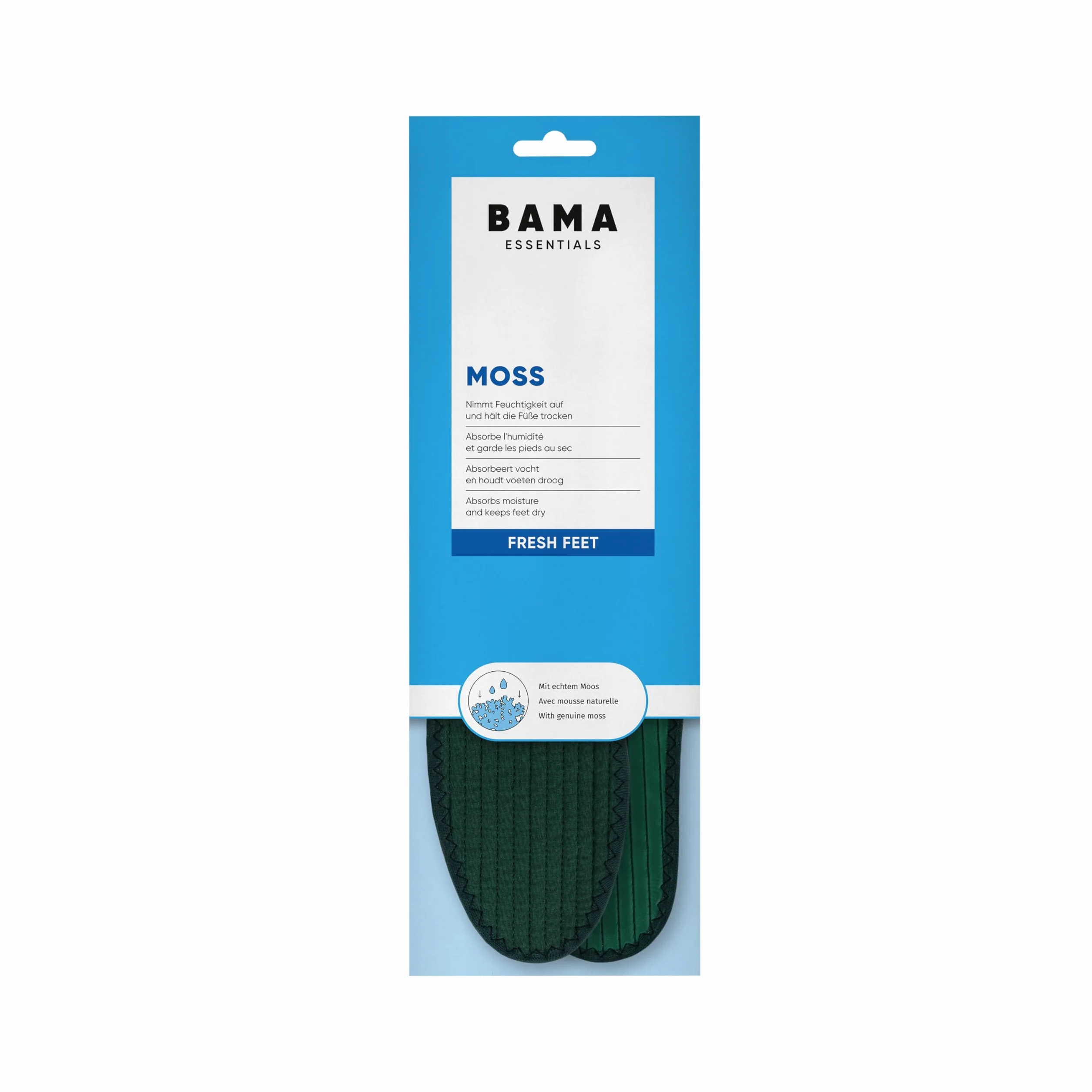 Bama Plantillas de Musgo Natural 38/39 - Absorben Humedad Proporcionan Frescor 1 Par