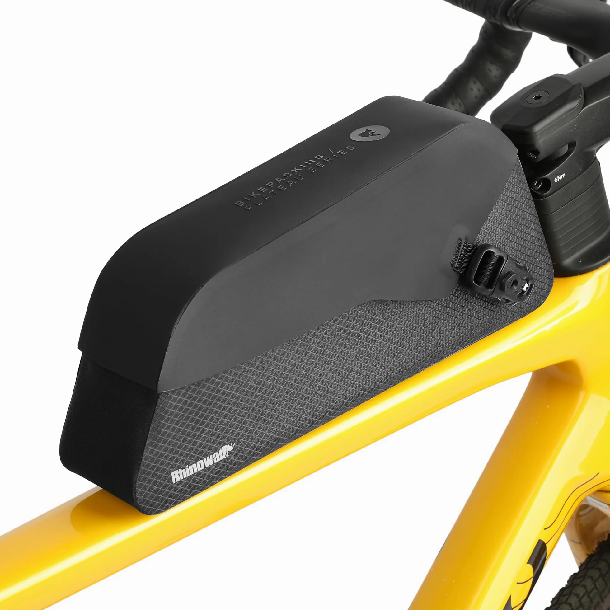 Rhinowalk Bolsa de tubo superior para bicicleta de 1,5 L, bolsa para marco de bicicleta con solapa magnética, totalmente impermeable y estable, bolsa de bicicleta para bicicleta, accesorios de