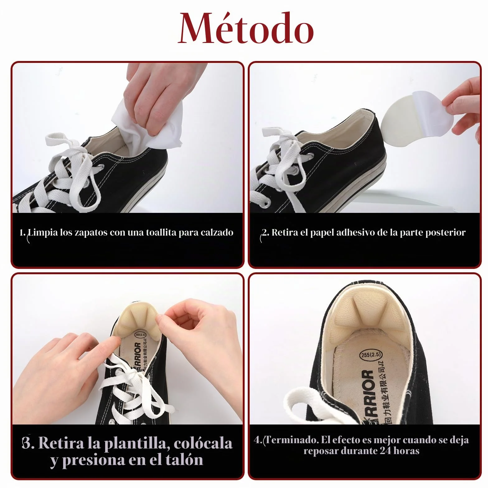 Sibba 8 pares taloneras antideslizamiento almohadillas para zapatos grandes protector talón mujer relleno zapato protector dedos tapón