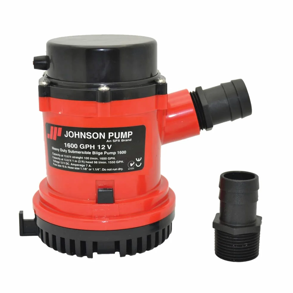 Johnson Pump 189-1600400 Heavy Duty Bomba Achique, 6067 L/H, 12V