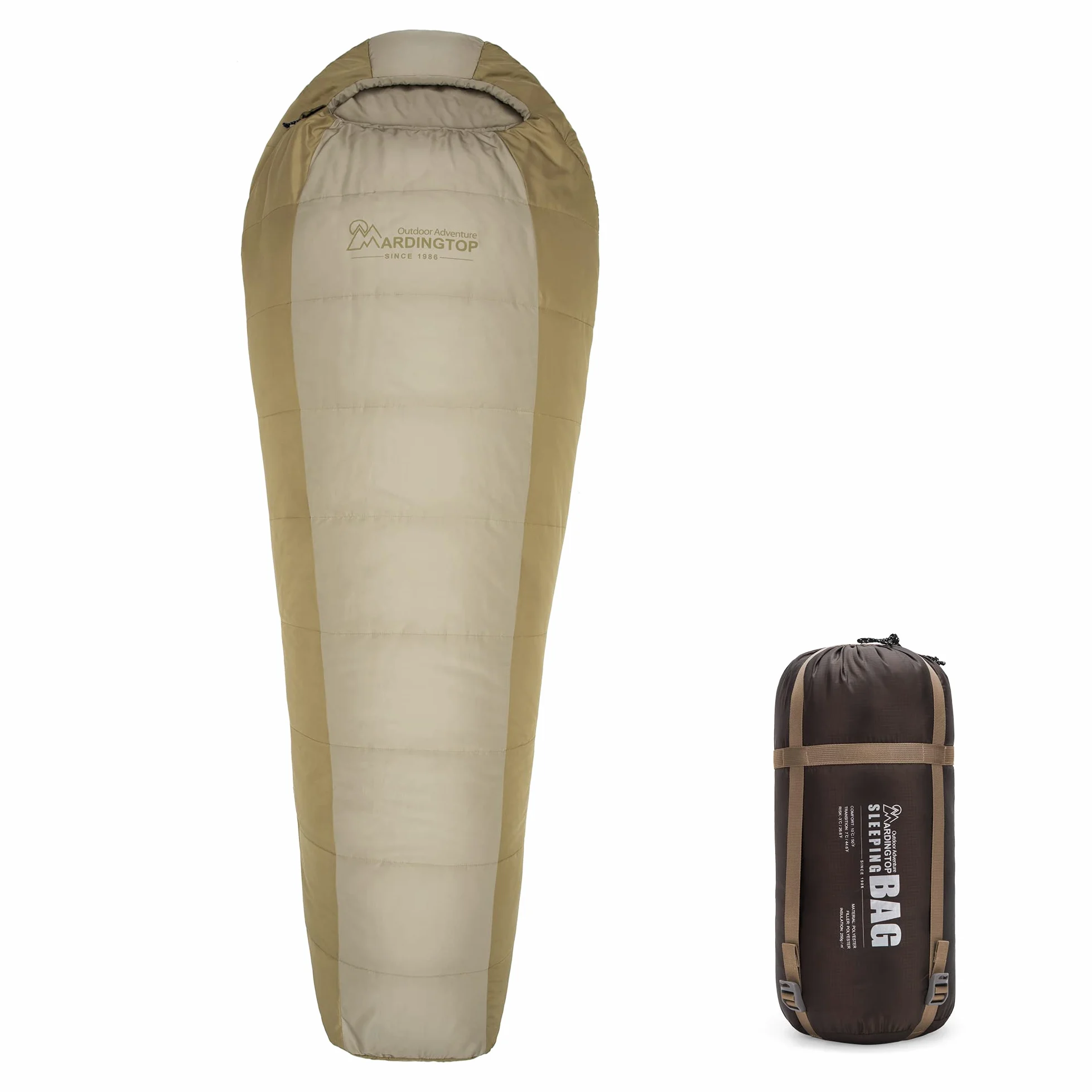 Mardingtop Saco de Dormir Outdoor -5 °C - 15 °CWarm Saco de Dormir de mamá para Adultos para Camping, Viajes y Actividades al Aire Libre