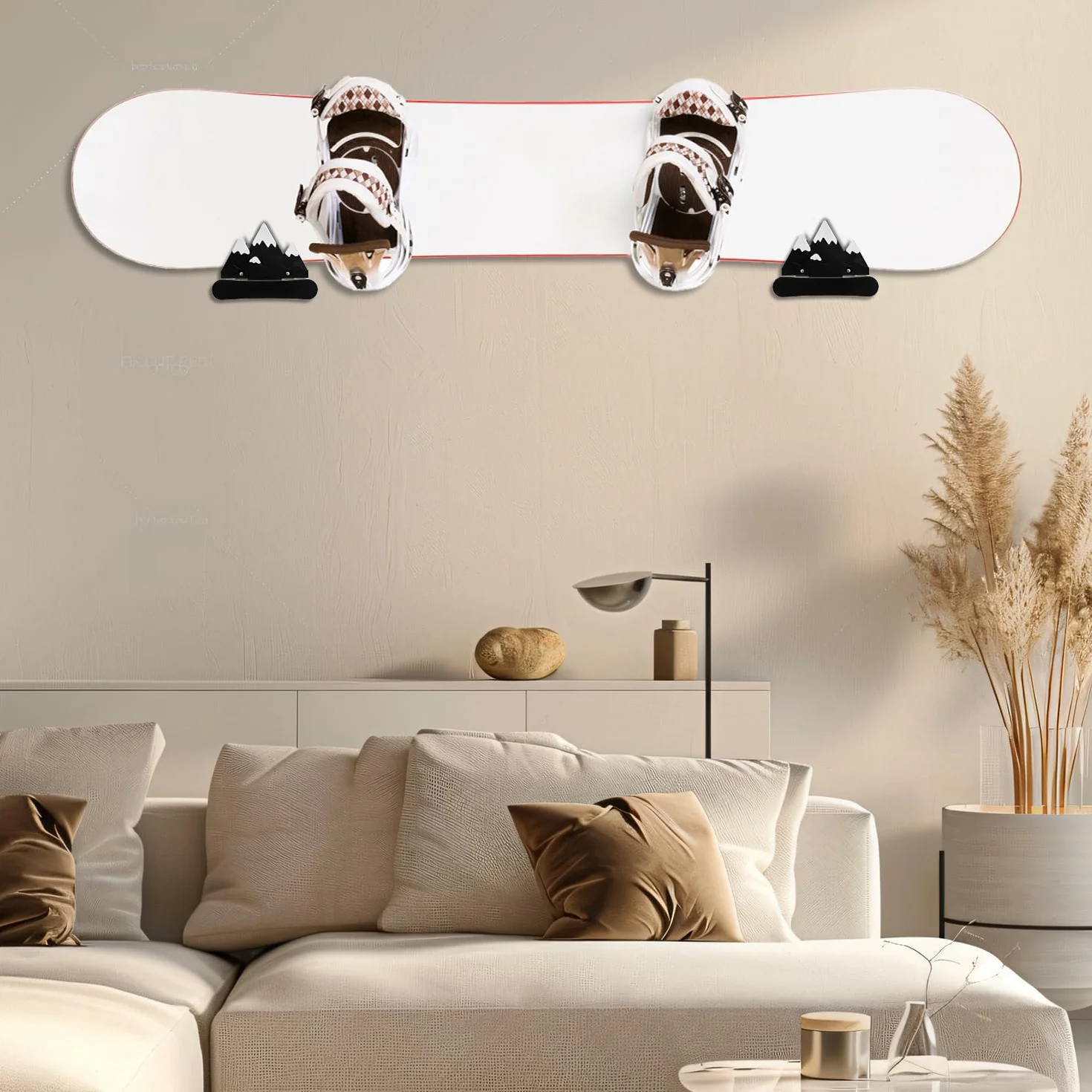 4 Piezas de Soporte Tabla de Snowboard, Soporte de Pared para Tablas de Snowboard con Ganchos Soporte de Pared para Almacenamiento de Tablas de Snowboard para Exhibición de Tablas de Snowboard