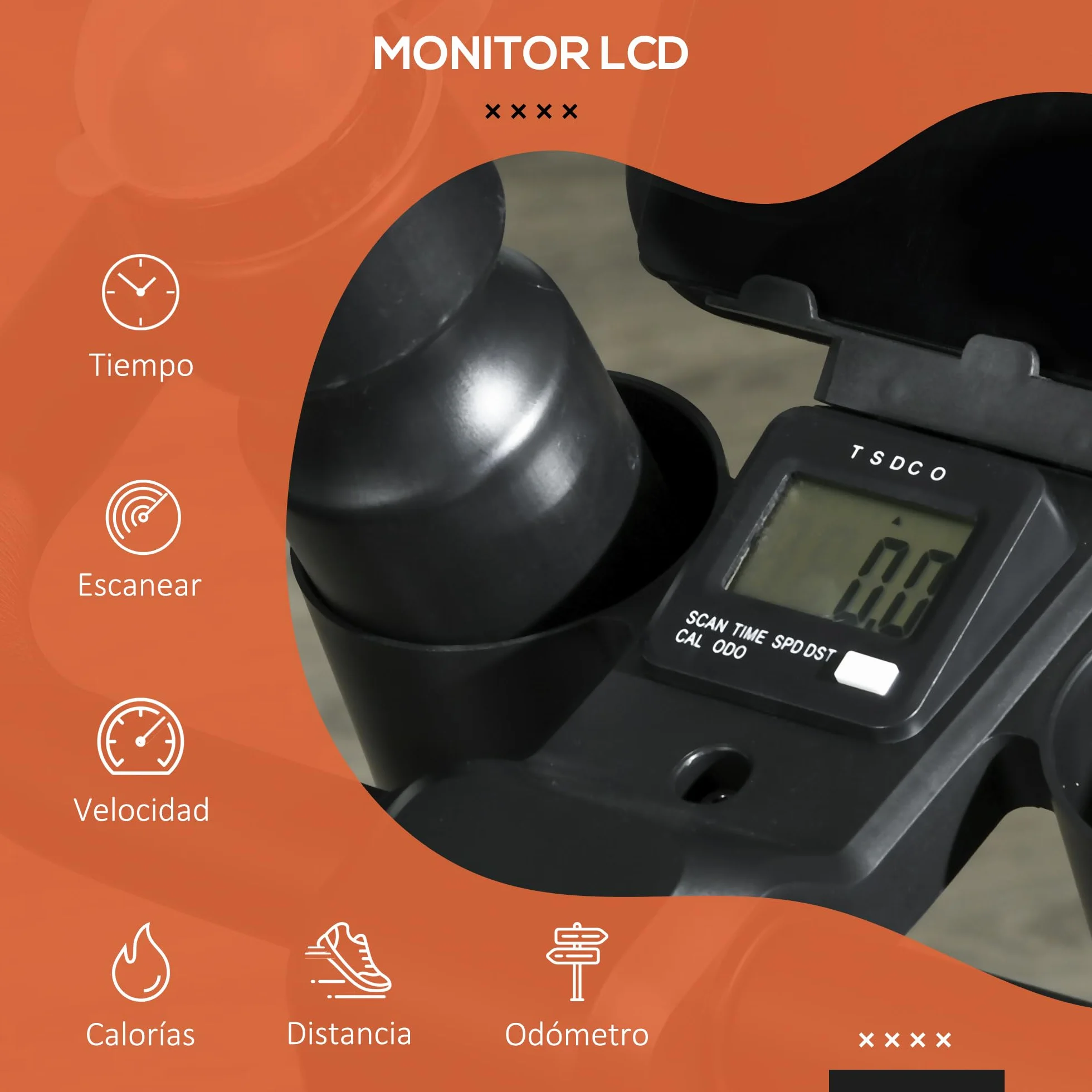 SPORTNOW Bicicleta Estática Bici Estática con Volante de Inercia 4 kg Resistencia Magnética Ajustable Pantalla LCD Silencioso Asiento Ajustable y Soporte de Vasos Carga 120 kg para Casa Gimnasio
