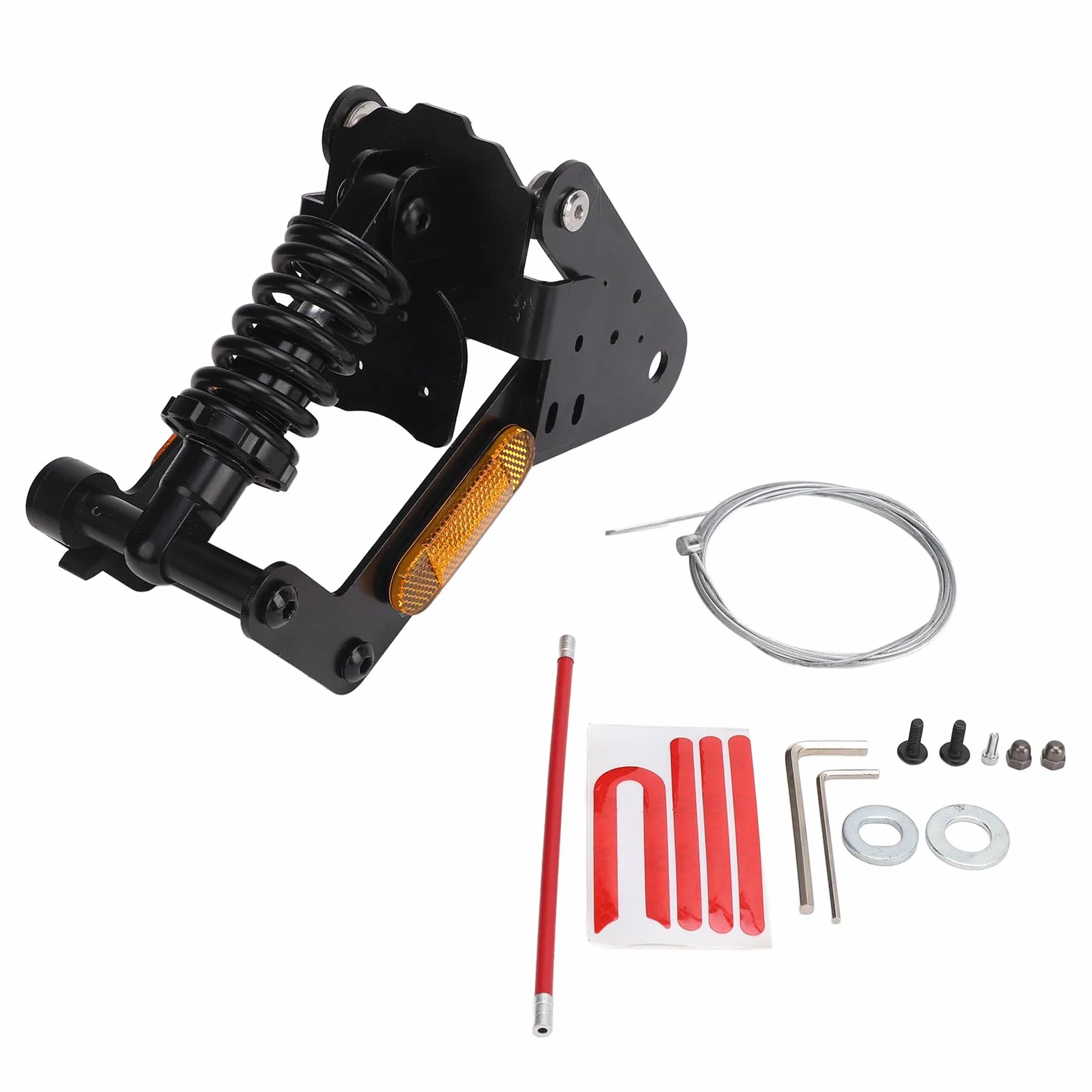 POENVFPO Kit de Suspensión Trasera para Patinete Eléctrico, Juego de Horquillas Amortiguadoras Duraderas para Patinete Eléctrico M1, Material de Aleación de Aluminio