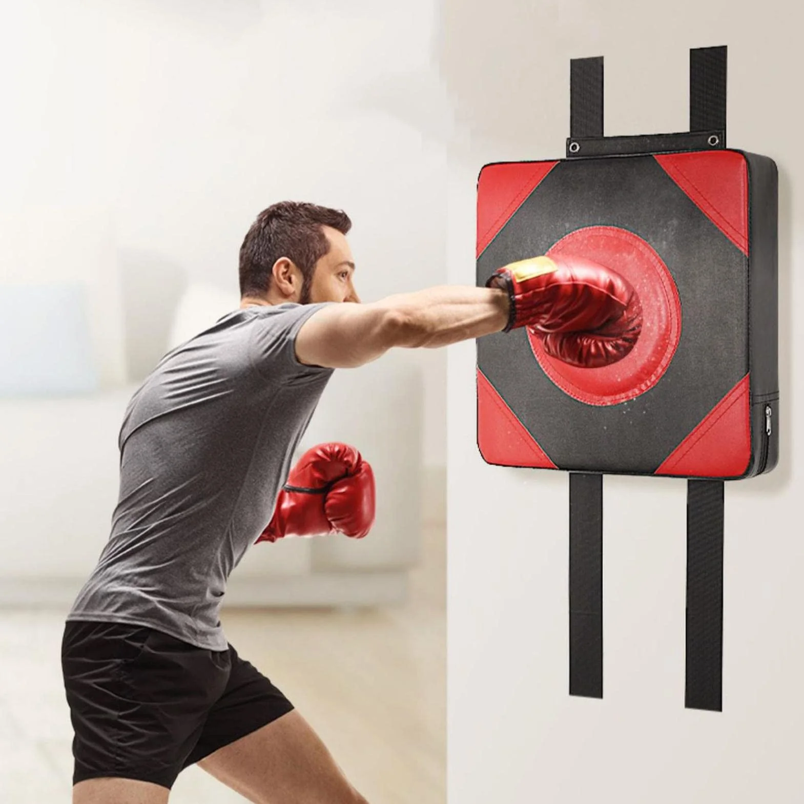 Alfombra de Boxeo de Pared, Almohadilla de Objetivo Ajustable, Saco de PU, Equipo de Entrenamiento de Boxeo