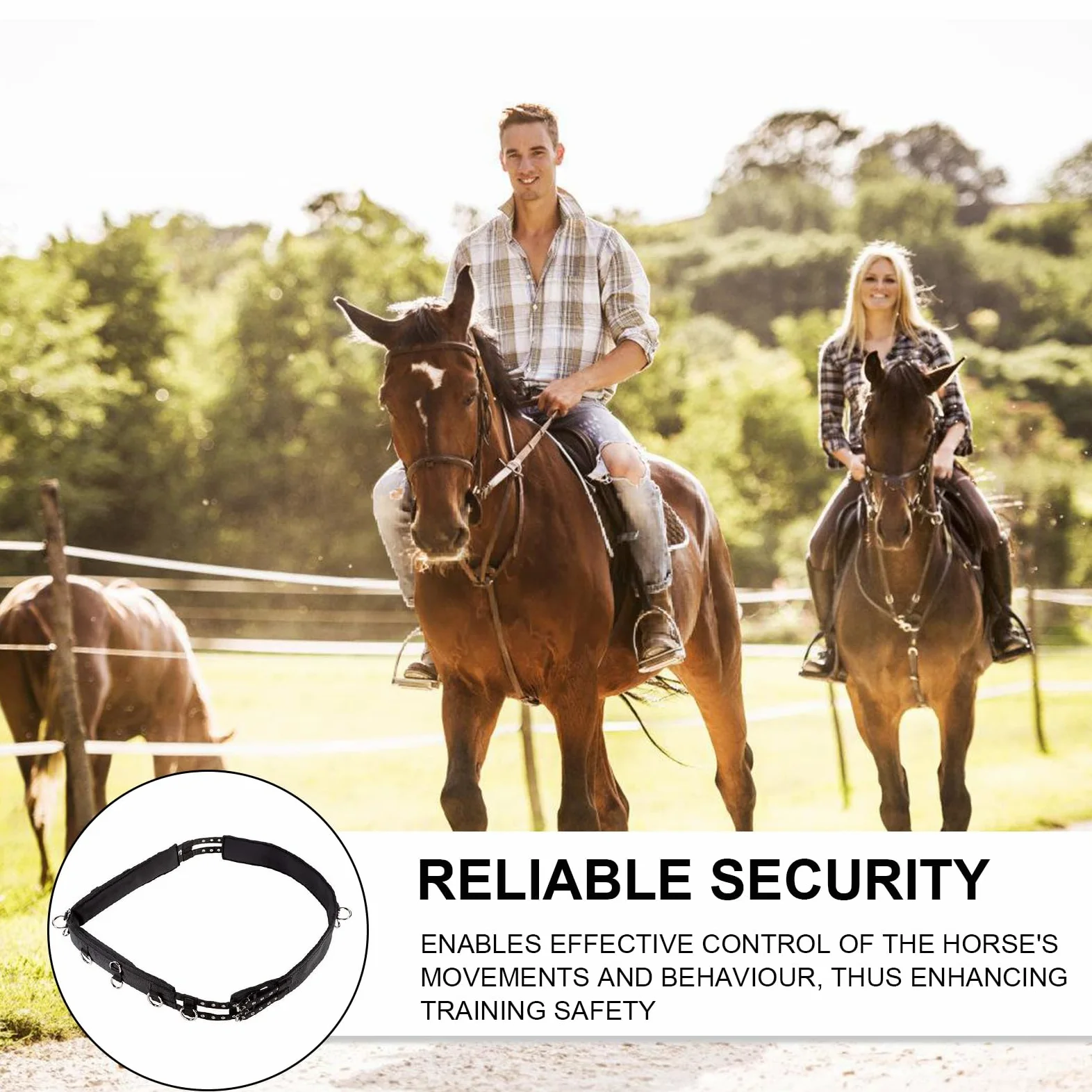 Sillines de entrenamiento con hebilla para caballo, arnés para el vientre, accesorios para equitación, ajustable
