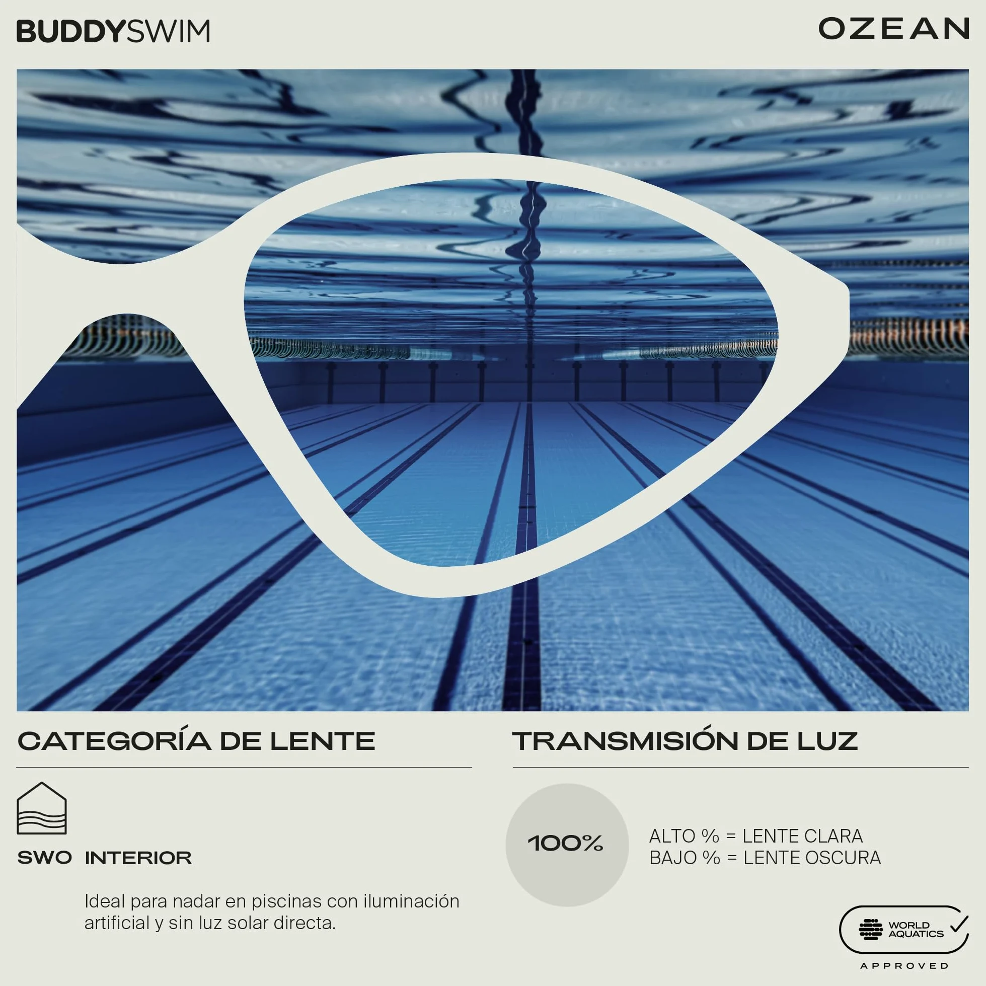 Gafas Natacion Ozean. Gafas Natacion Hombre Protección UV400. Gafas Nadar Mujer Antivaho. Gafas Piscina Hombre con Visión Periferica. Para Piscina Mujer con Ajuste Cómodo con Tecnología HCF.