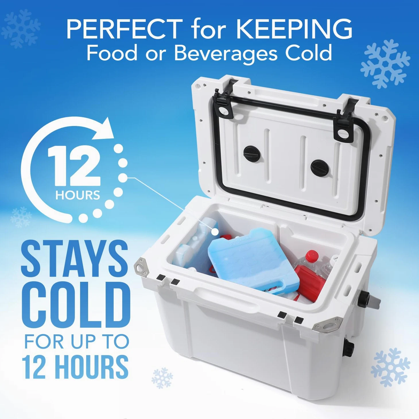 Paquetes de hielo reutilizables jumbo para enfriador con asa, congelador resistente, paquete de 2