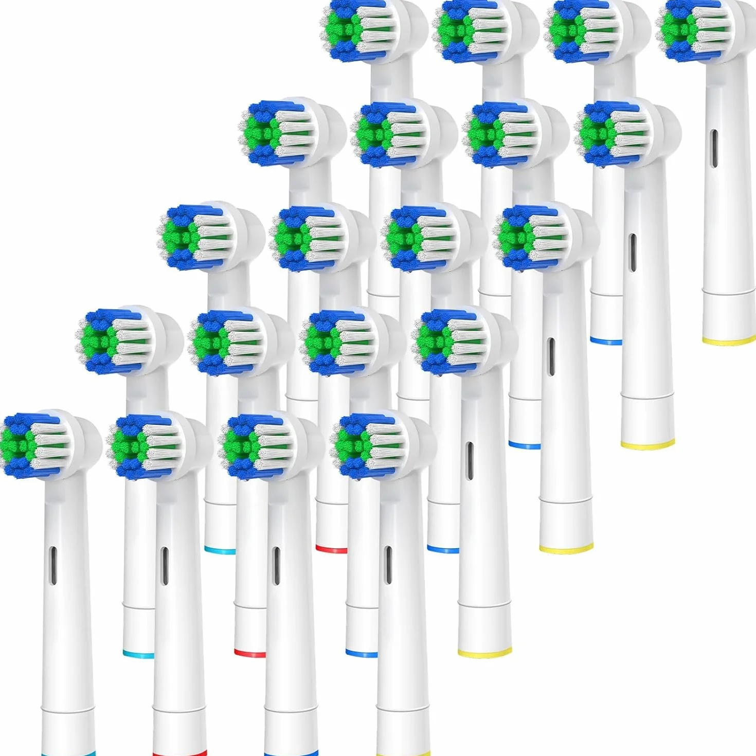 GENKENT Recambios Cepillos Cabezas de Dientes Compatibles con Oral B Braun, 20 Piezas Profesionales para Repuesto de Oral B Pro Series 1/3