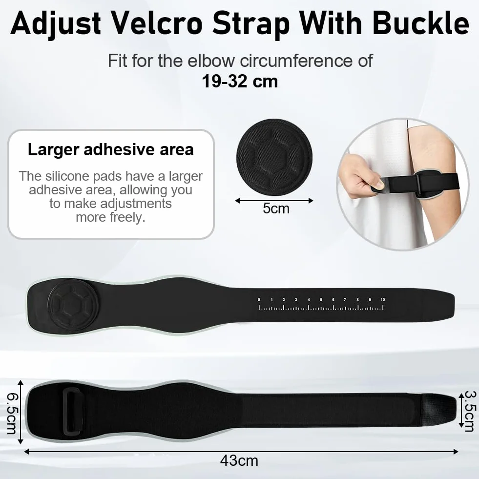 Coderas Epicondilitis Cinta de Codo Tenista con Almohadilla de Silicona 3D Ajustable para Tendinitis Alivio del Dolor Negro