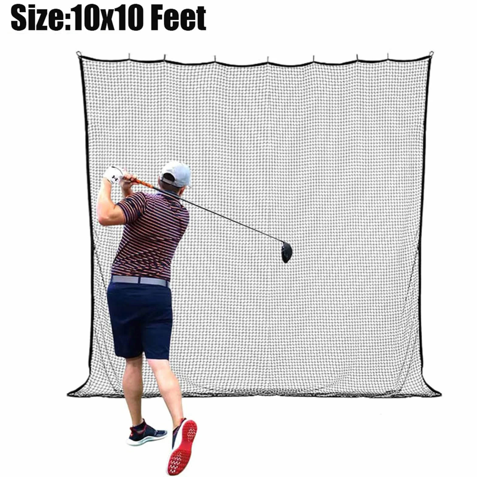 Red De Golf para Golpear | Red De Práctica De Golf 3x3m,Entrenador Deportivo Multiusos para Pelotas En Interior/Exterior Jardín Garaje Camping