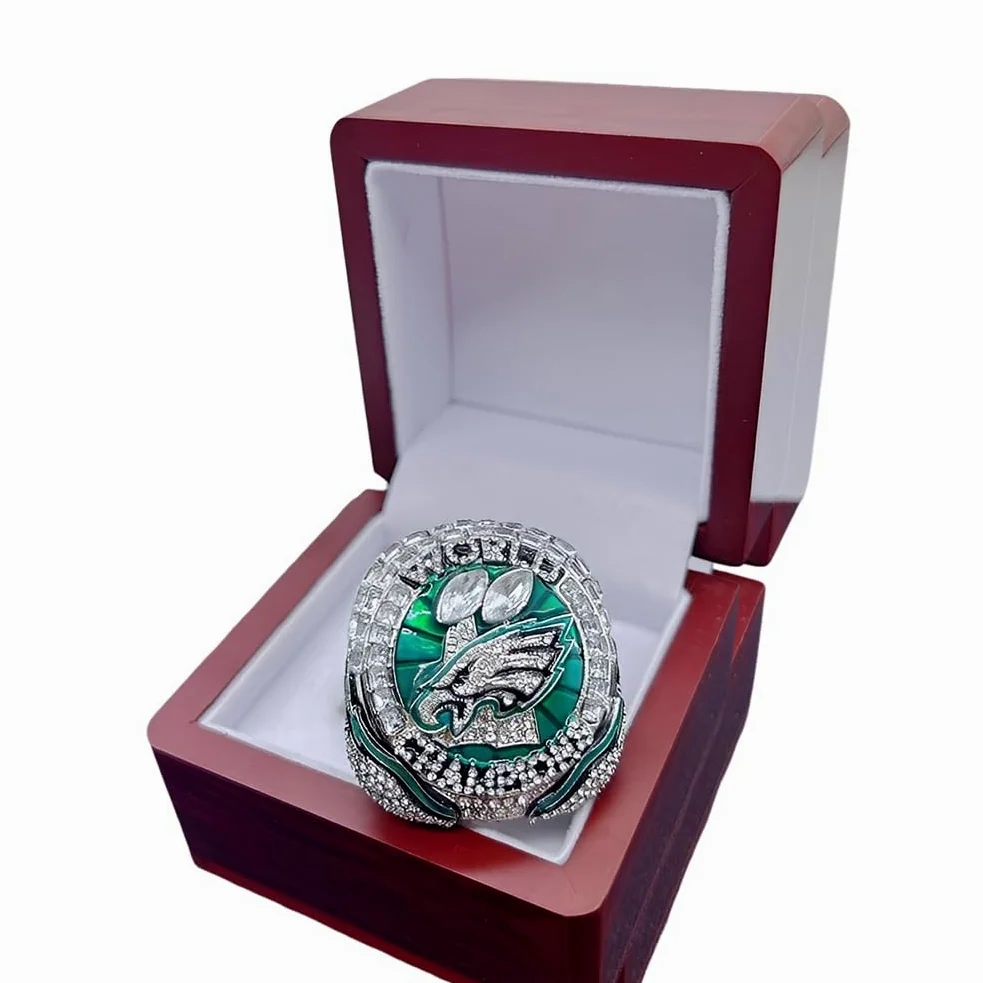 Anillo de Campeonato Eagles 2025 59° Super Bowl Champion Ring, Coleccionable de fútbol Americano