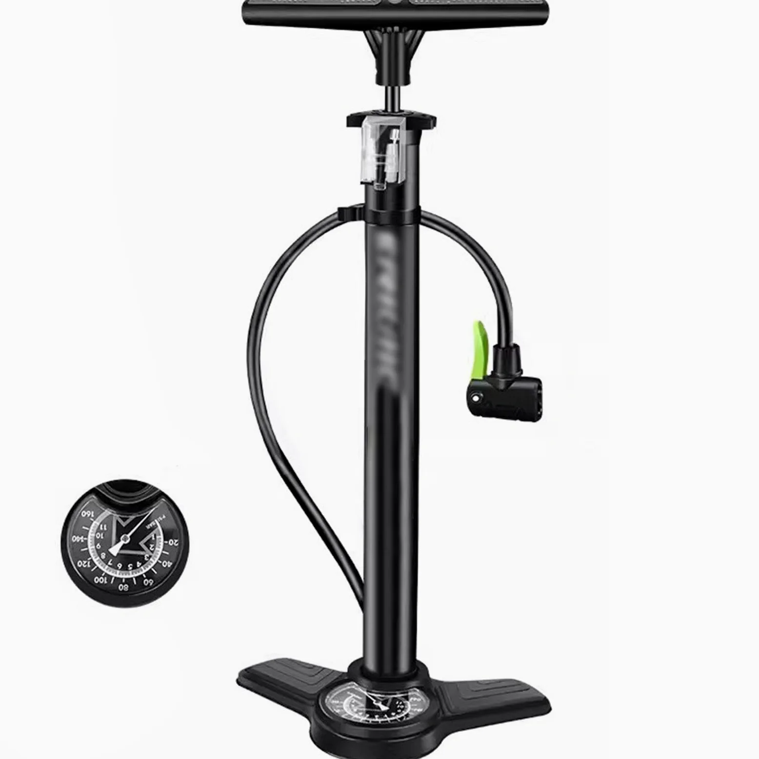 Bomba de Piso para Bicicleta con Manómetro - Bombas de Aire Portátiles con Válvula Presta y Schrader para Neumáticos, Pelotas, Globos E Inflables de Bicicleta de Montaña de Carretera