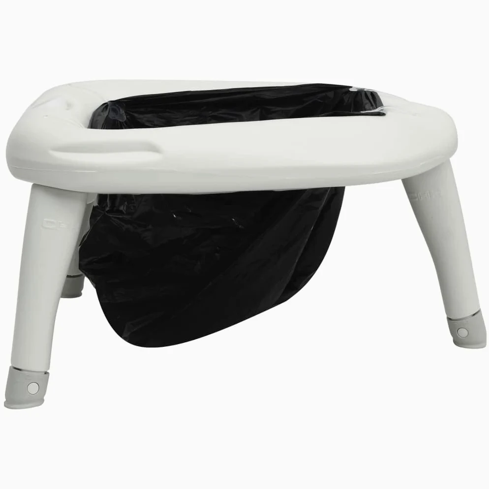 Inodoro portátil de camping con bolsas de 200 kg de capacidad de carga plegable para exteriores, festivales, viajes, caravanas, jardín, emergencias, silla de ducha, bolsa de agua, bomba