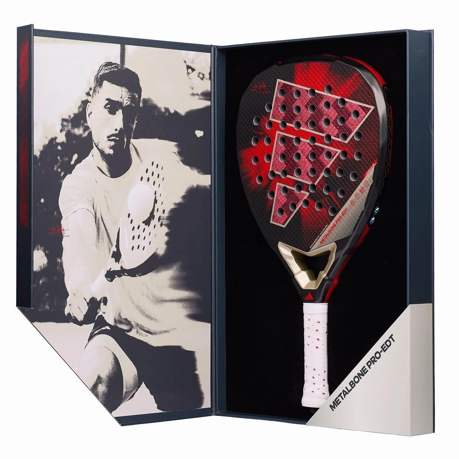 Pala de Padel adidas Metalbone Pro EDT 2026 Ale Galán, Forma Diamante, Goma eva Soft Performance, Fibra Carbon aluminized 16k