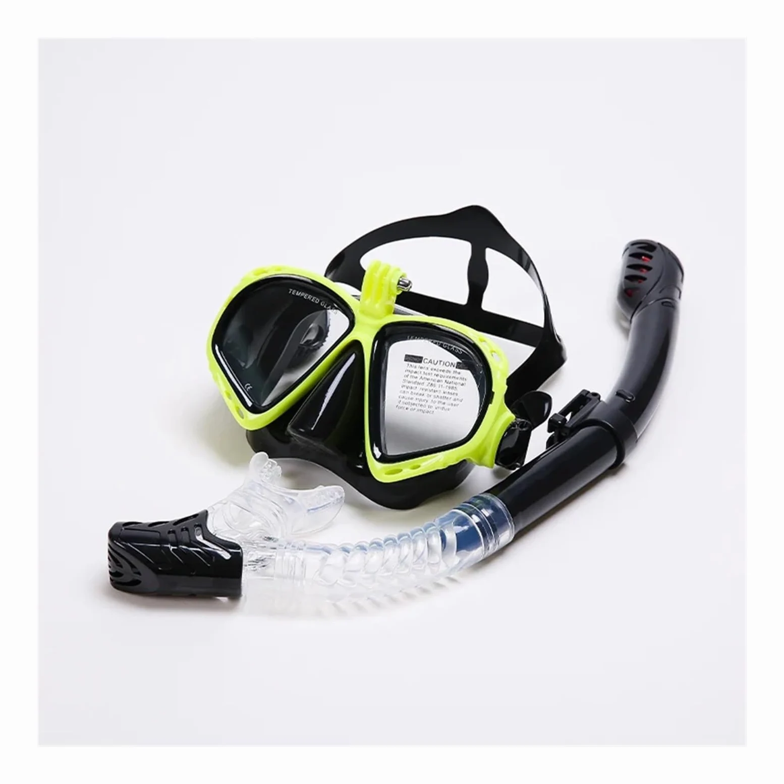 Kit de de Buceo Máscara de Snorkel, Conjunto de Snorkel, máscara de Buceo, Gafas de natación, Snorkel para cámara de Deportes submarinos GoPro Buceo(Plum)