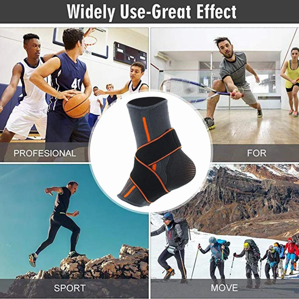 Semme Tobillera Calcetín Fascitis Plantar Compresión de Tobillo Esguince Deportiva con Soporte de Protector de Tobillos para Fitness y Alivio de Dolor de Hinchazón Tendinitis (Mujer)