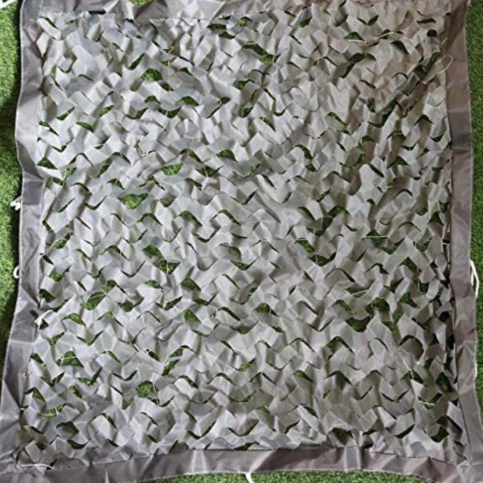 Red de camuflaje,malla de camuflaje gris, red de camuflaje portátil, toldo, caza, tiro, observación de animales, patio, invernadero, escena del juego, tamaño personalizable,Grey-5x6m(16.4x19.7ft)