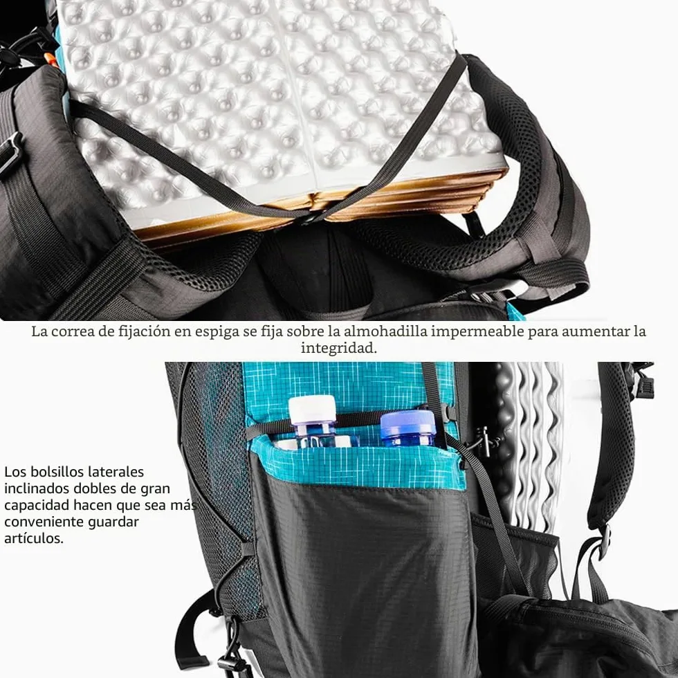 3FULGEAR - Mochila de senderismo para hombres y mujeres, 56L (40+16), ligera, para acampar al aire libre, mochila de senderismo