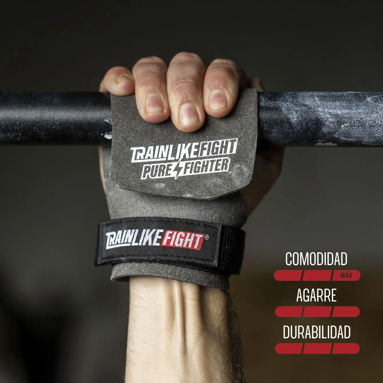 TRAINLIKEFIGHT Pure - Calleras Unisex para Cross Training, Calistenia, Gimnasia, Protección para Tus Manos, Previenen la aparición de Callos y heridas
