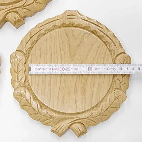 GTK Oferta 5 placas de cuña talladas de roble claro AF 14 cm con 5 hojas de roble de 6 hojas, tabla de cuñas, tabla de especias, cartel para trofeos
