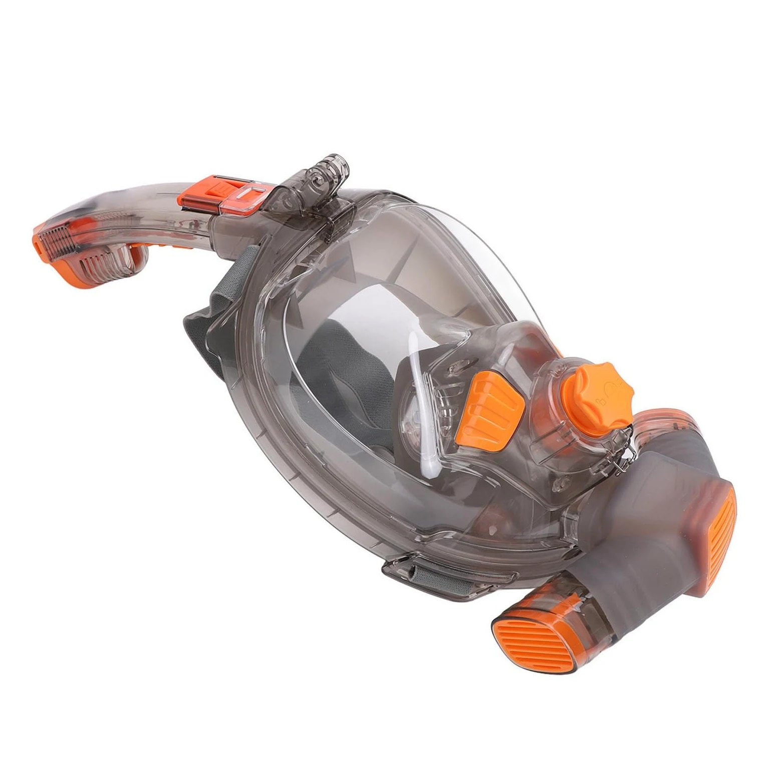 Gafas de tubo de cara completa con soporte para cámara - Vistas panorámicas del tubo de 180 grados - Respiración segura, tecnología de niebla - Máscaras de buceo