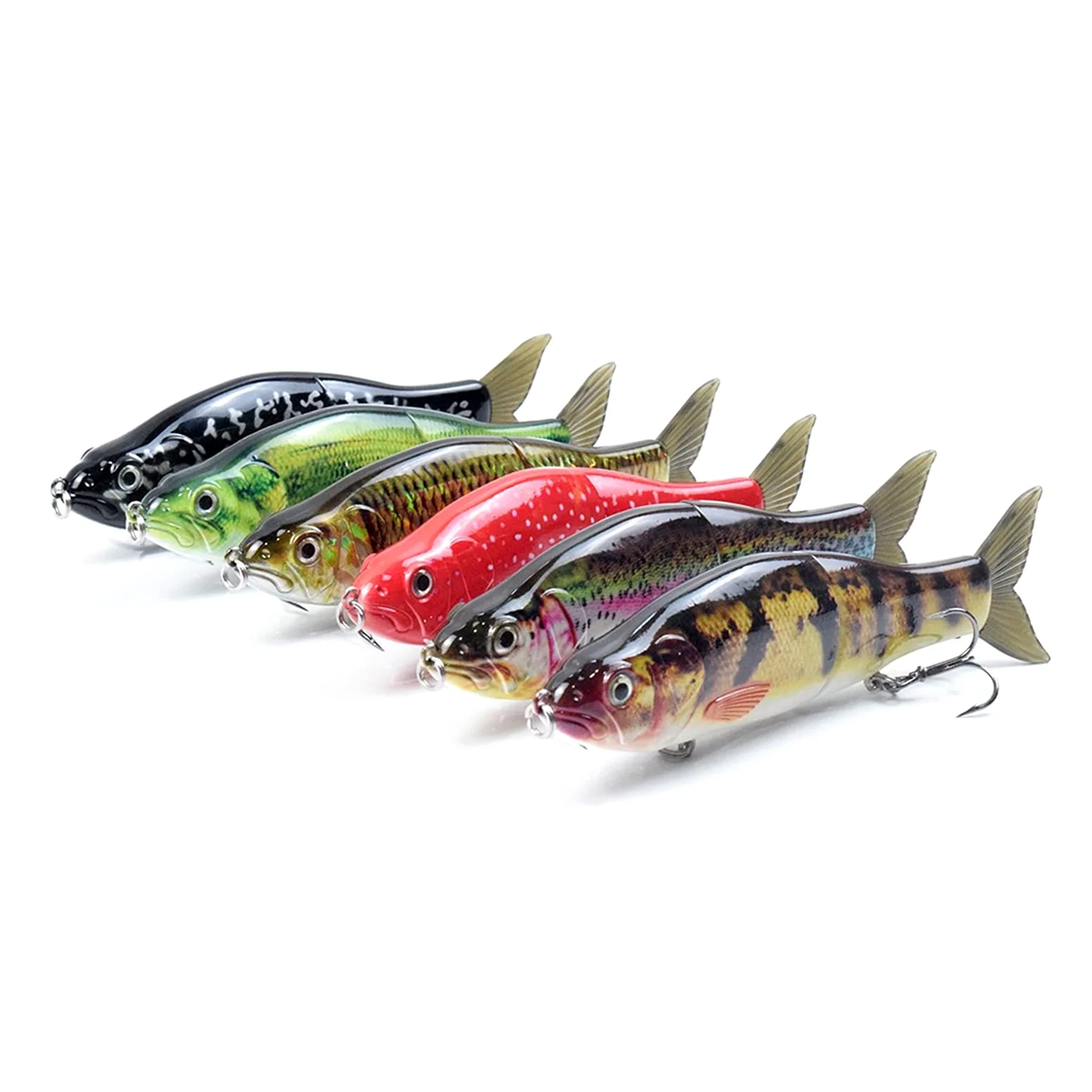 Señuelos de Pesca Señuelos de Pesca Flotante Deslizante Shank wobblers Duro Cebo Artificial Bajo Pike Pesca Juntas de la Pesca Switebait Tackle 2pcs Cebos Artificiales (Color : 1)