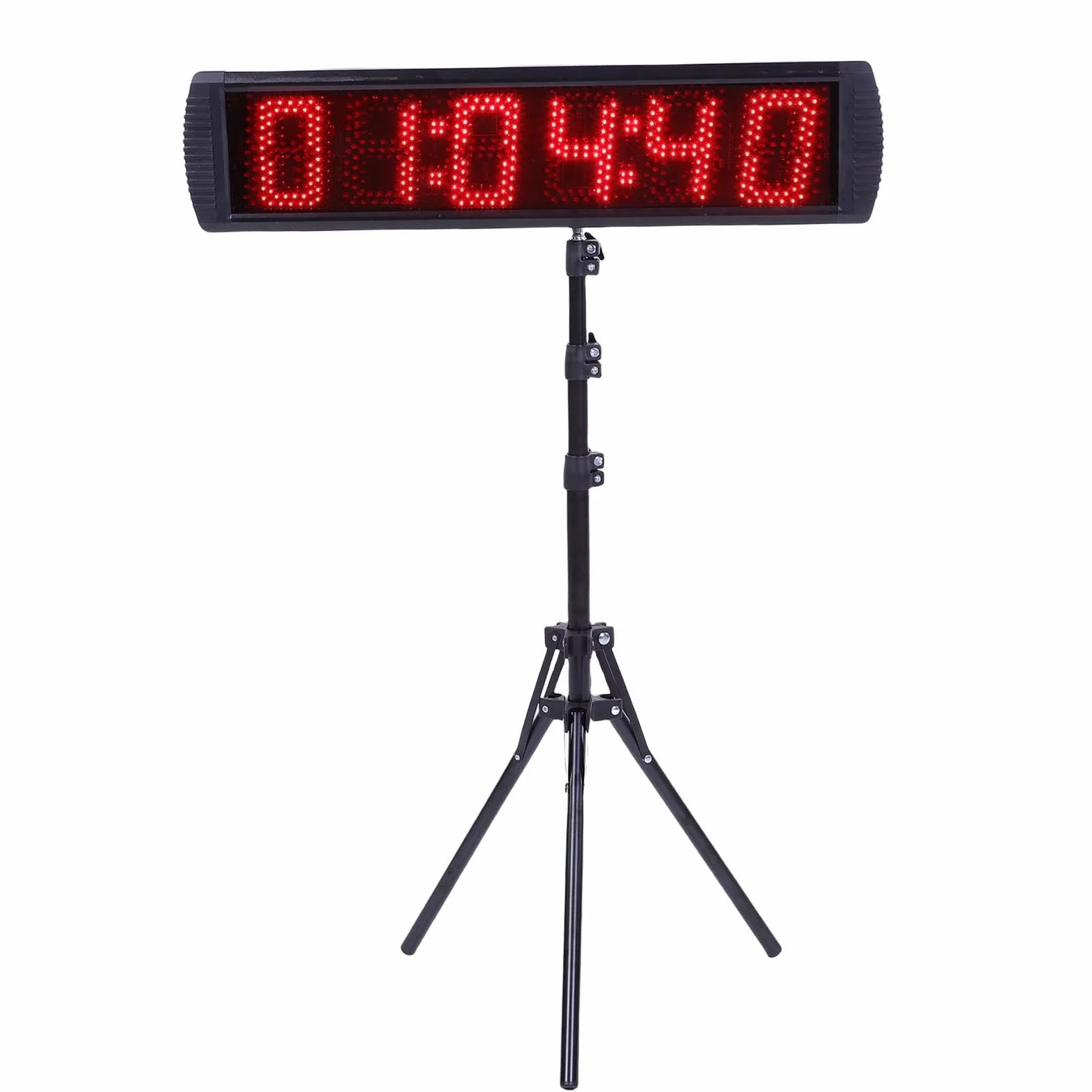 Jeffergarden Reloj Digital LED de Temporizador de 6 Dígitos con Trípode Control Remoto Cuenta Regresiva Cuenta Progresiva para Gimnasio Aula