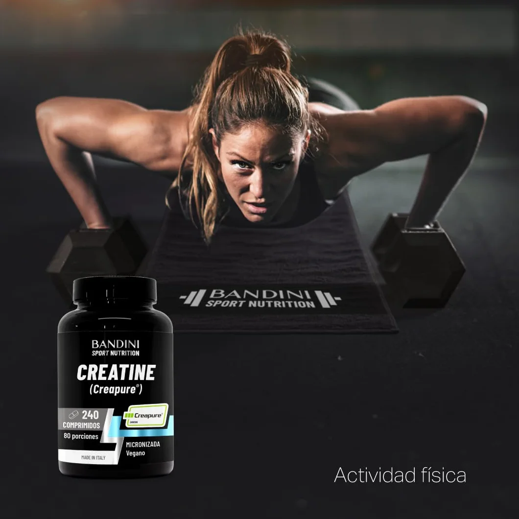 Bandini Creatine CREAPURE Monohidrato 240 Comprimidos Suplemento Deporte Gimnasio Vegano