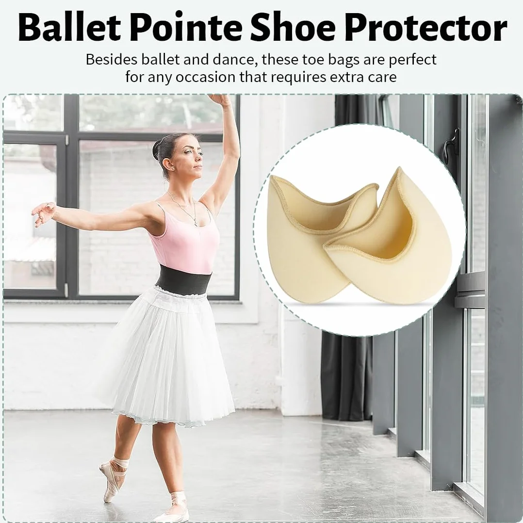 Protector de Dedos para Ballet - Almohadillas para Zapatos de Punta, Suaves & Antirrozaduras, Talla 33-36