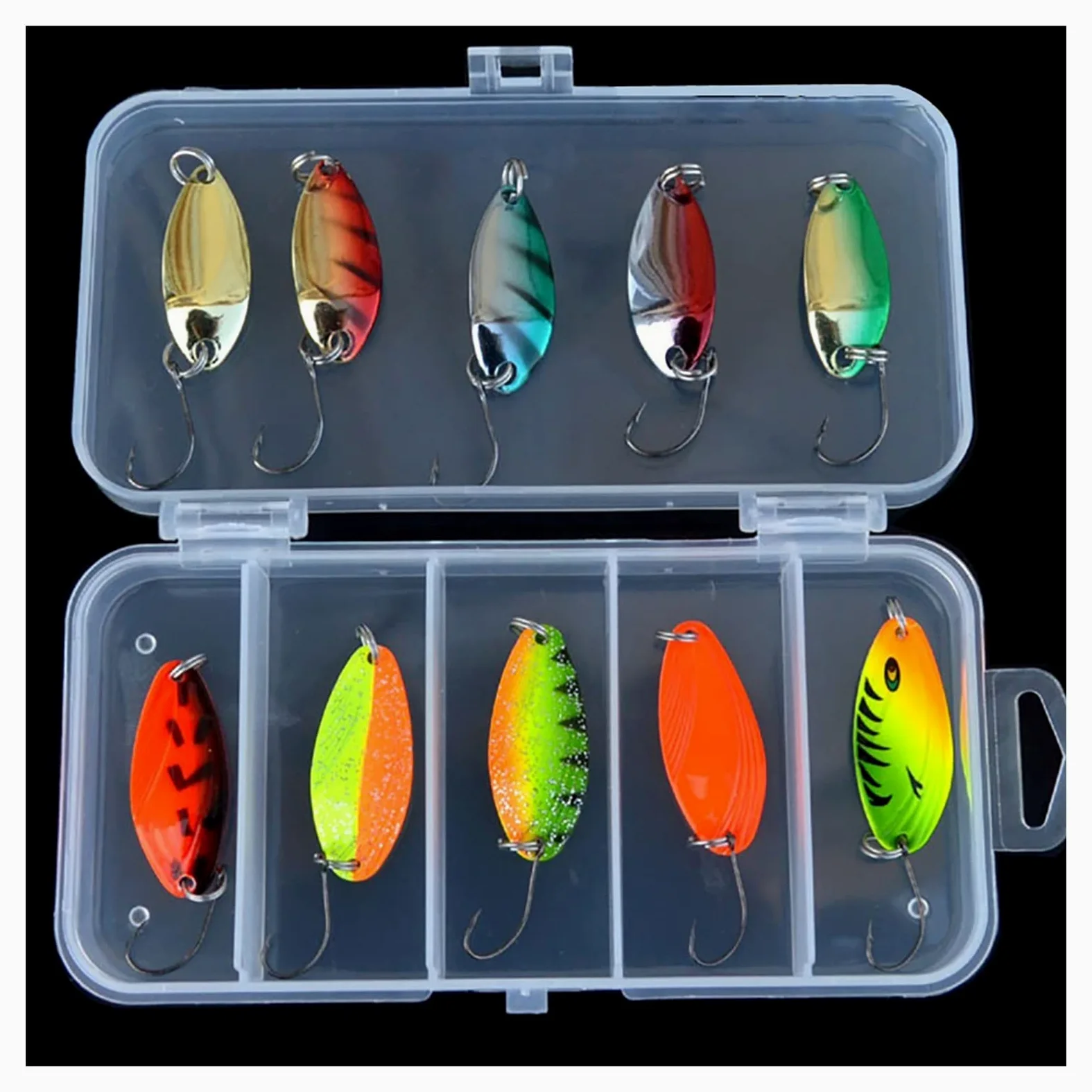Señuelos de Pesca Conjunto de cebo con lentejuelas de lentejuelas cebos de metal cebo pesquero señuelo triple ganchos artificial cebo pica pesca tackle 1 0PCS Cebos Artificiales ( Color : B )