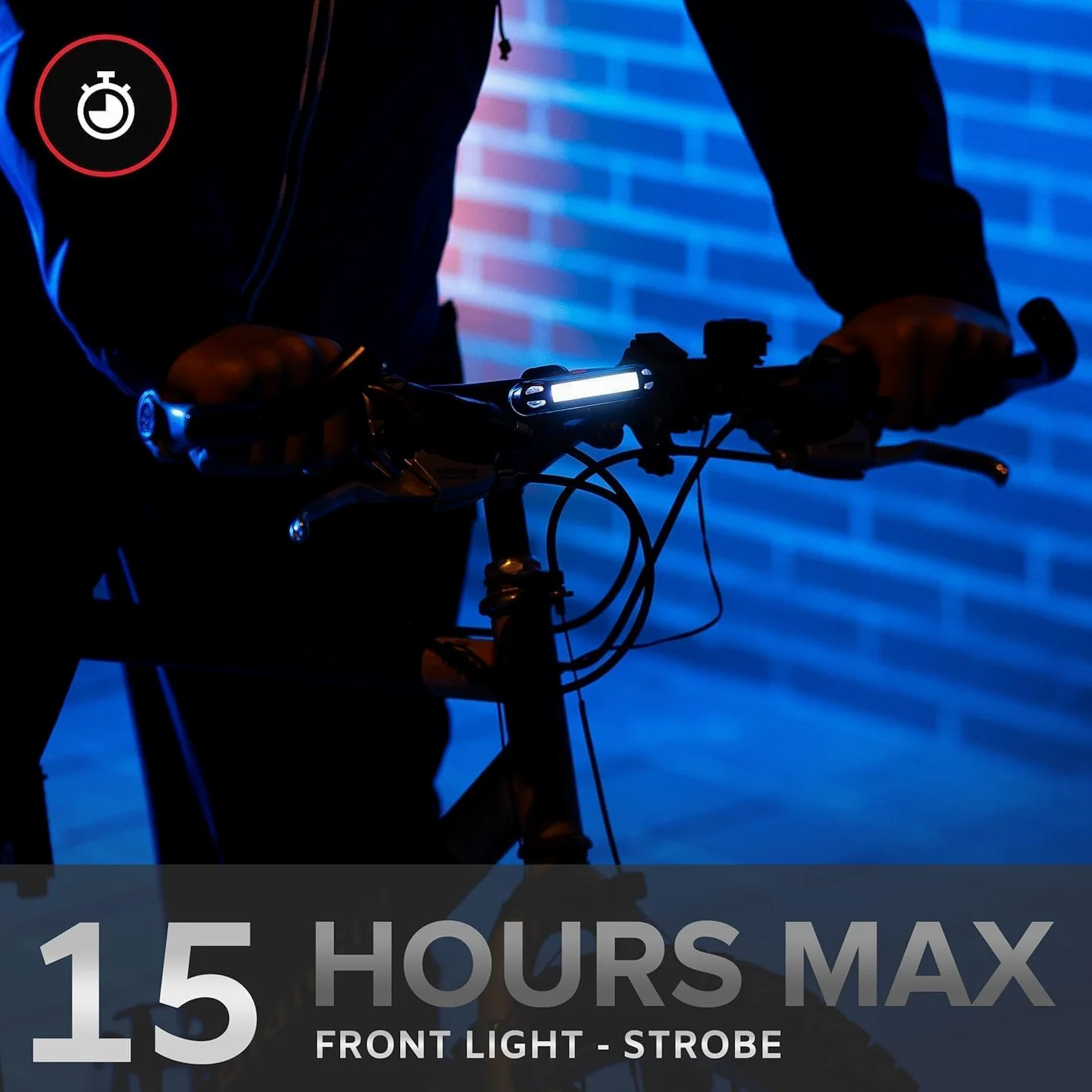 Night Provision - Juego de luces para bicicleta delanteras y traseras recargables con USB-C, para faros delanteros, luces traseras y traseras, la mejor seguridad para monopatín, longboards, carretera