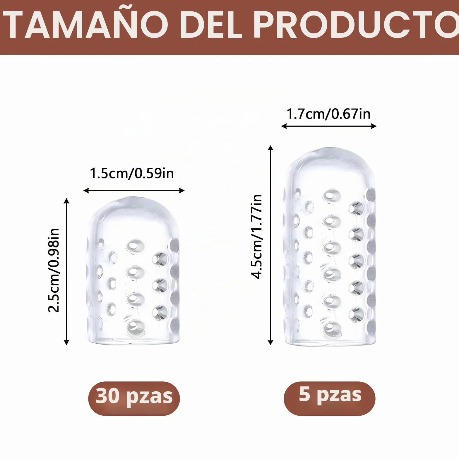 Protector Dedos Pies Silicona Transpirable 35 Piezas, Punteras para Callos, Ampollas, Alivio Dolor Fricción
