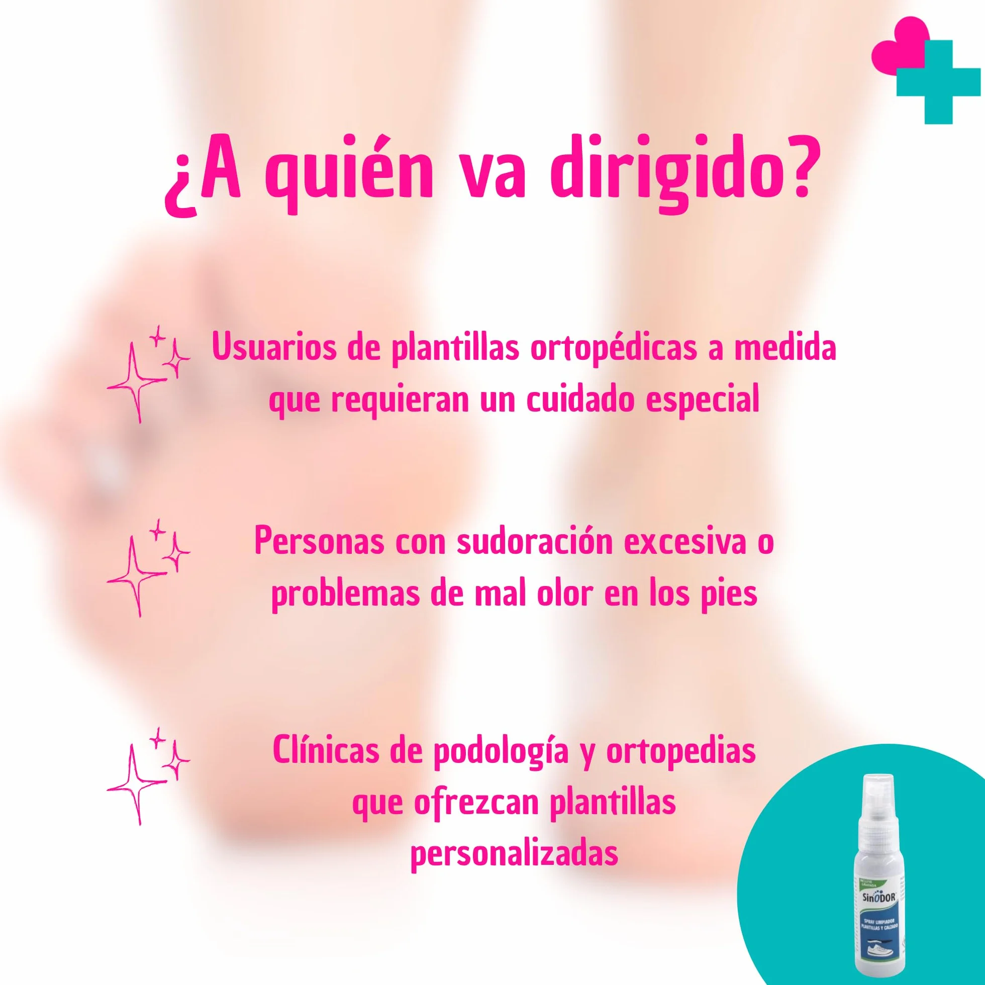 Herbi Feet Spray Limpiador de Plantillas 30 ml Antiolor Desinfectante Zapatos Antibacteriano Fungicida