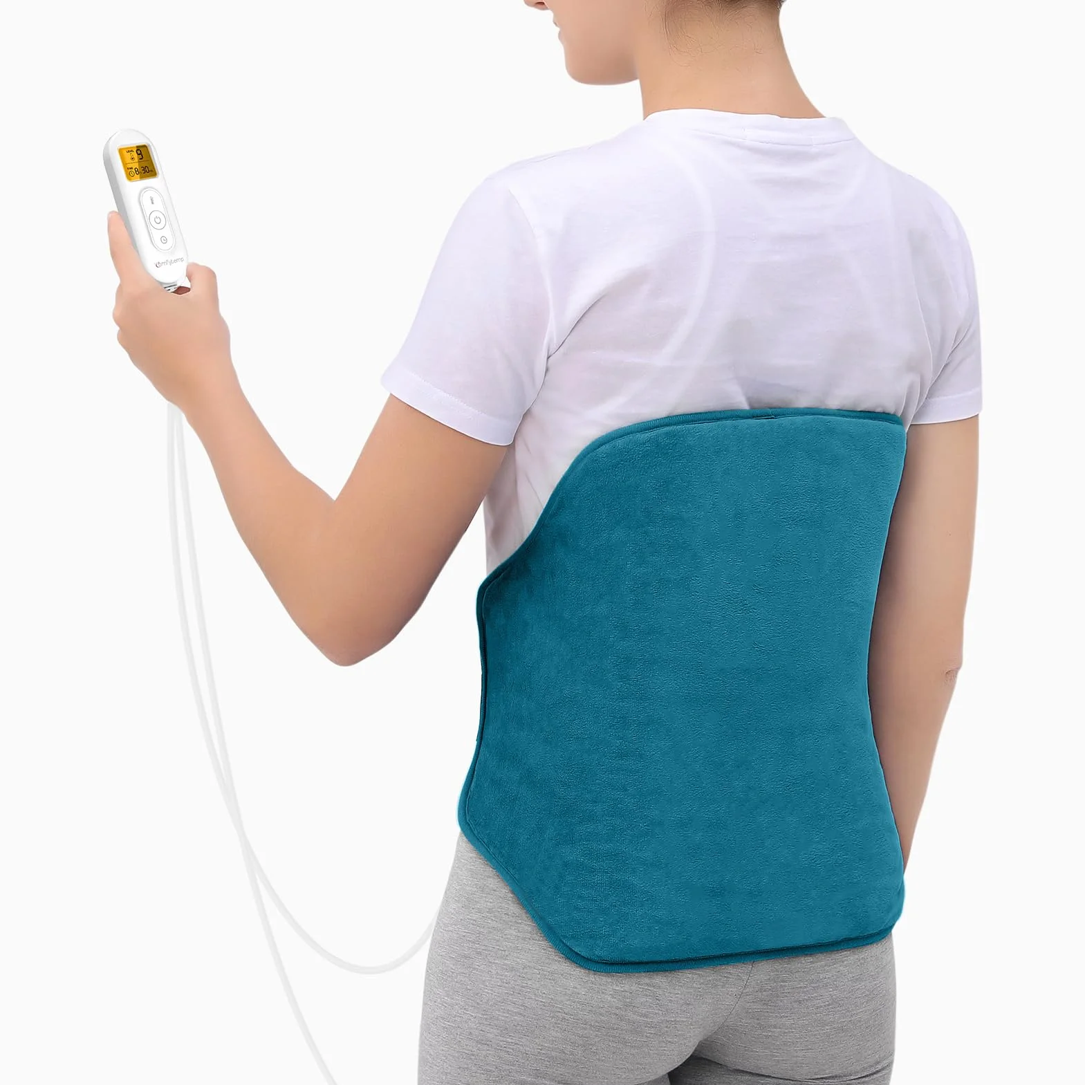 Comfytemp Almohadilla Electrica Lumbar 39x61 cm 9 Niveles de Temperatura 11 Temporizadores Lavable