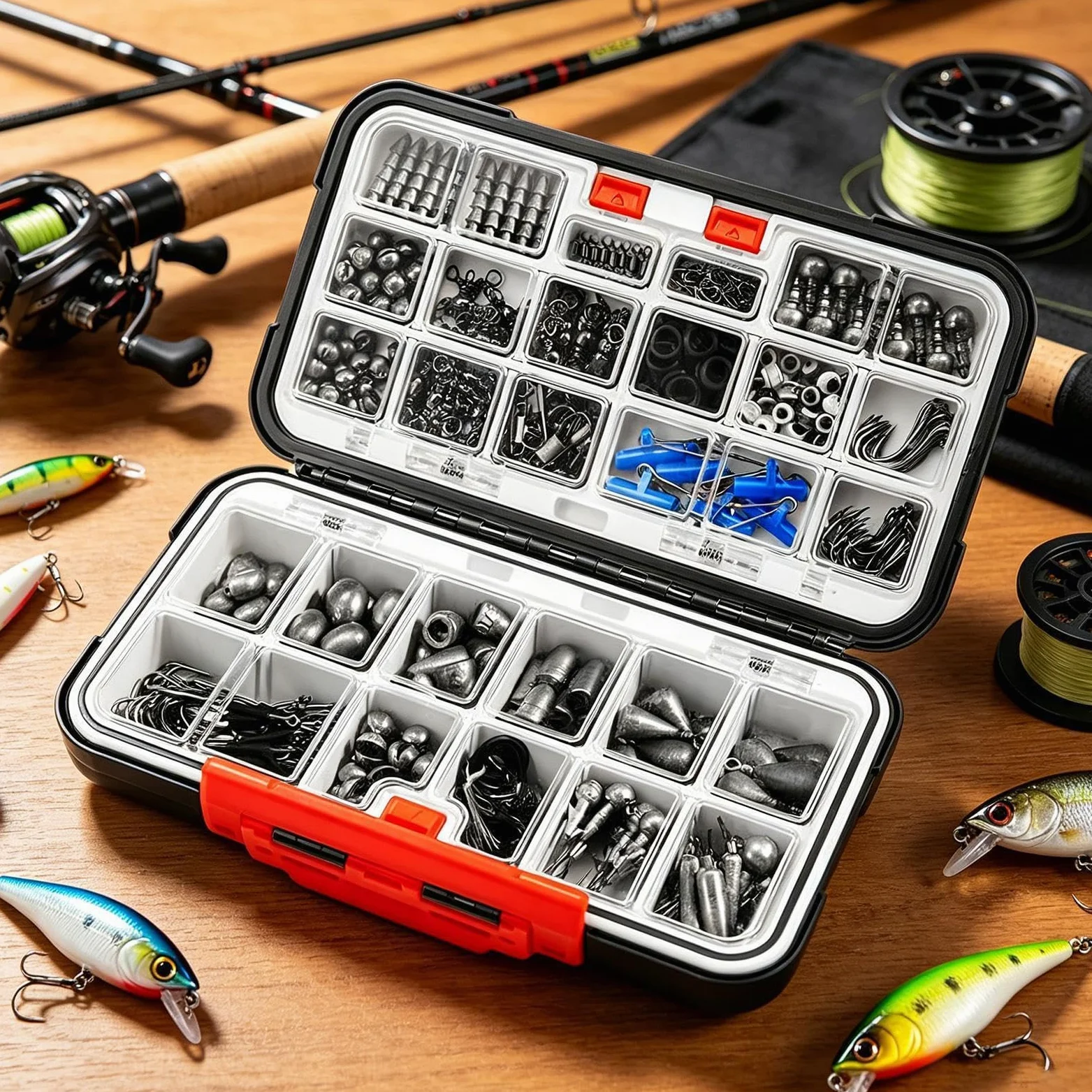 Kit De Señuelos De Pescar Accesorios De Anzuelos Para Pesca De | Kit de Anzuelos y Señuelos de Pesca Para Piragüismo, Aire Libre, Camping, Senderismo Con Mochila, Agua Salada, Crappie, ,
