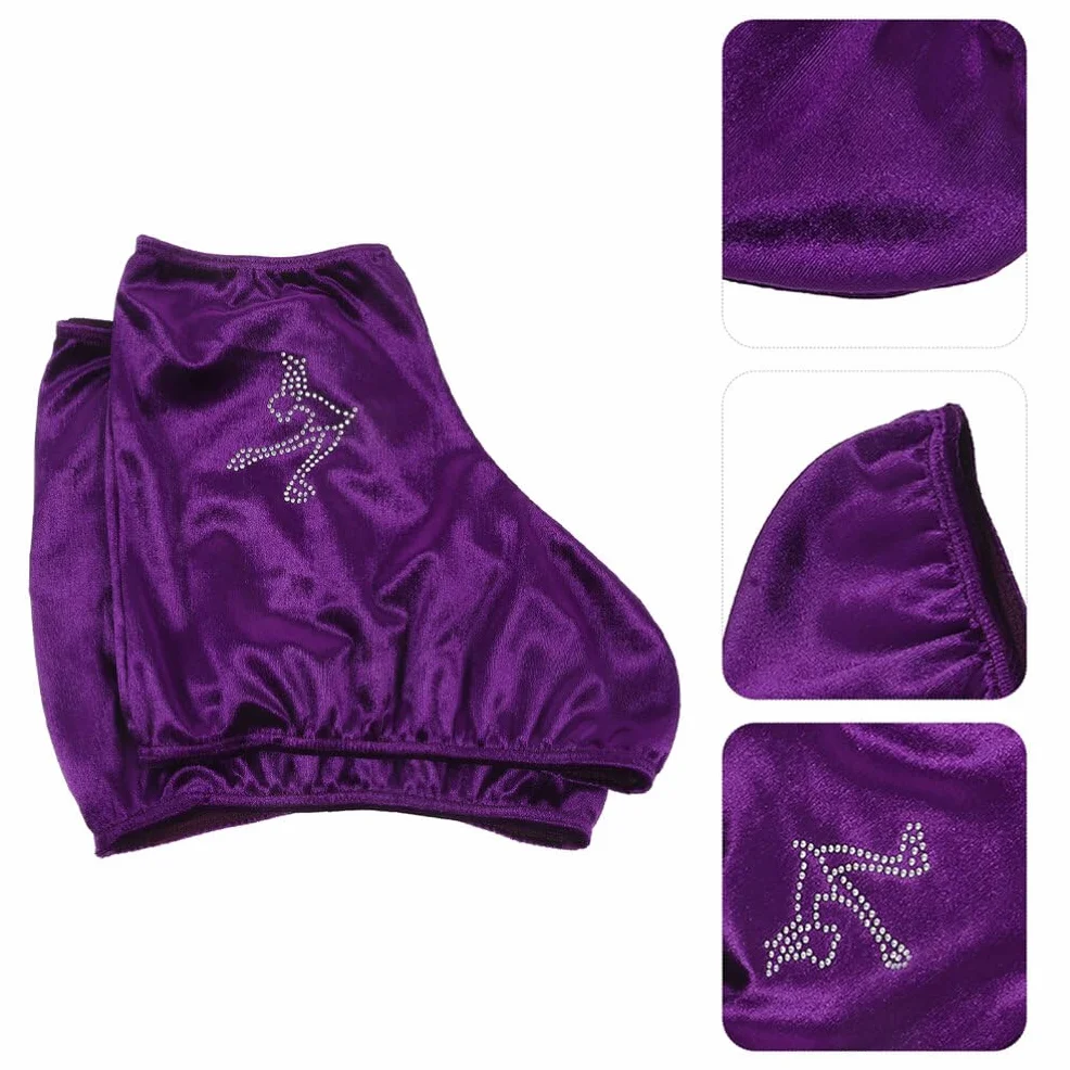 Happyyami Fundas para Patines De Hielo Elásticas Cubiertas De Poliéster para Botas De Hockey Y Patinaje Artístico Niños Y Adultos 7.87X5.90 Pulgadas Protección Ajustable